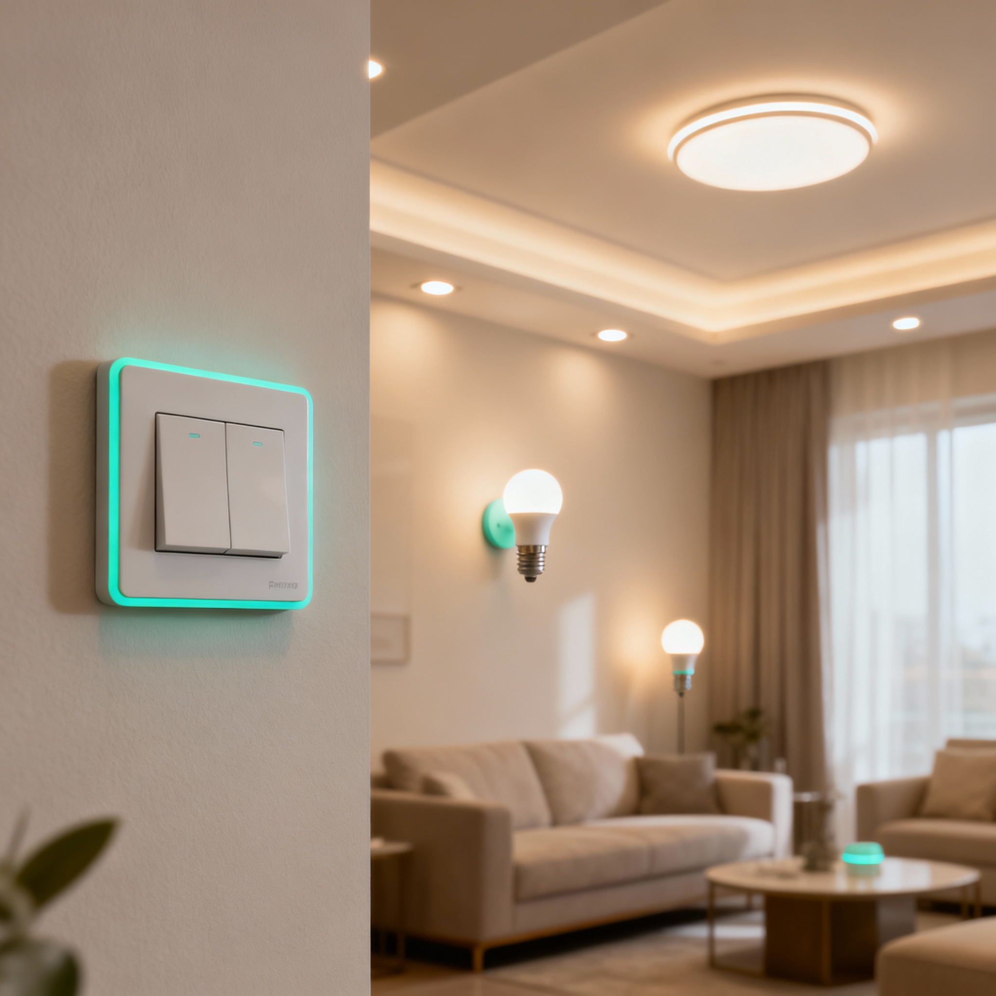 Advanced smart home automation with mint accent