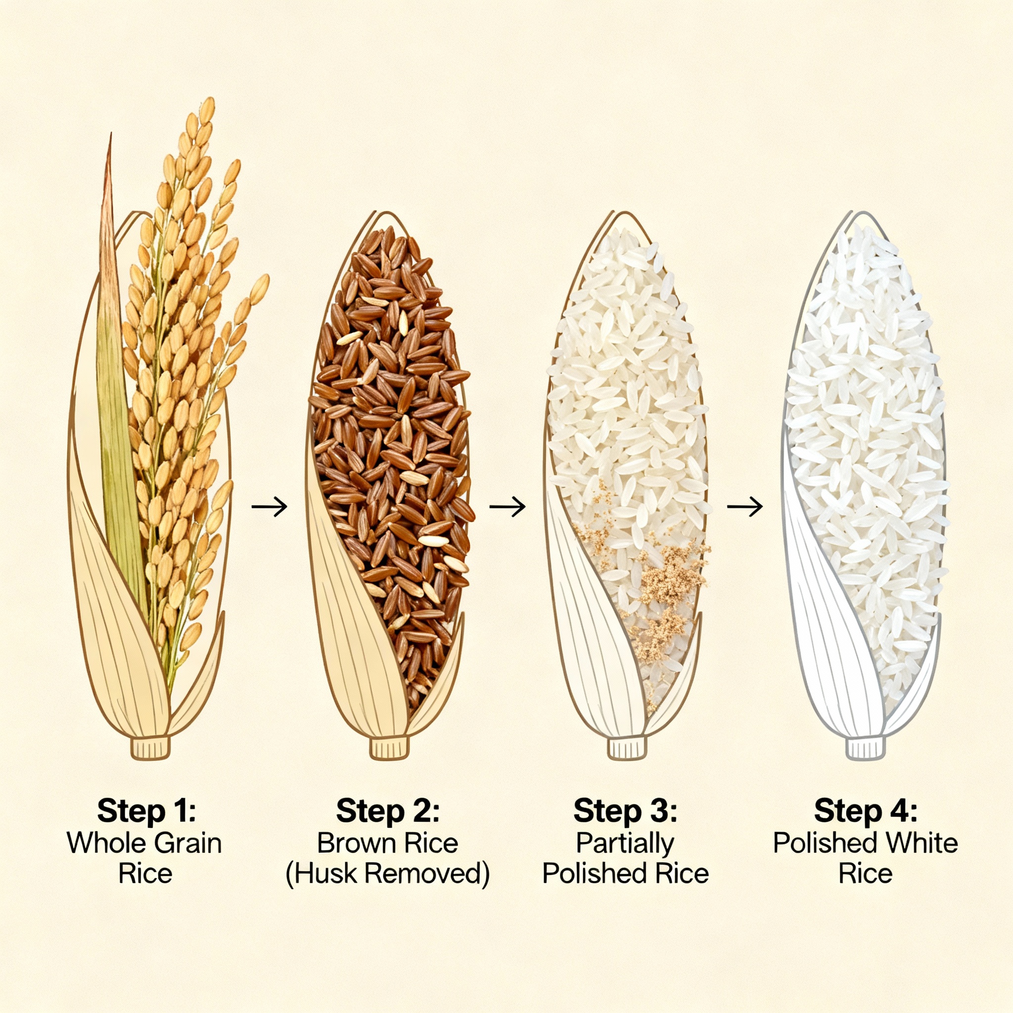Rice Processing Stages