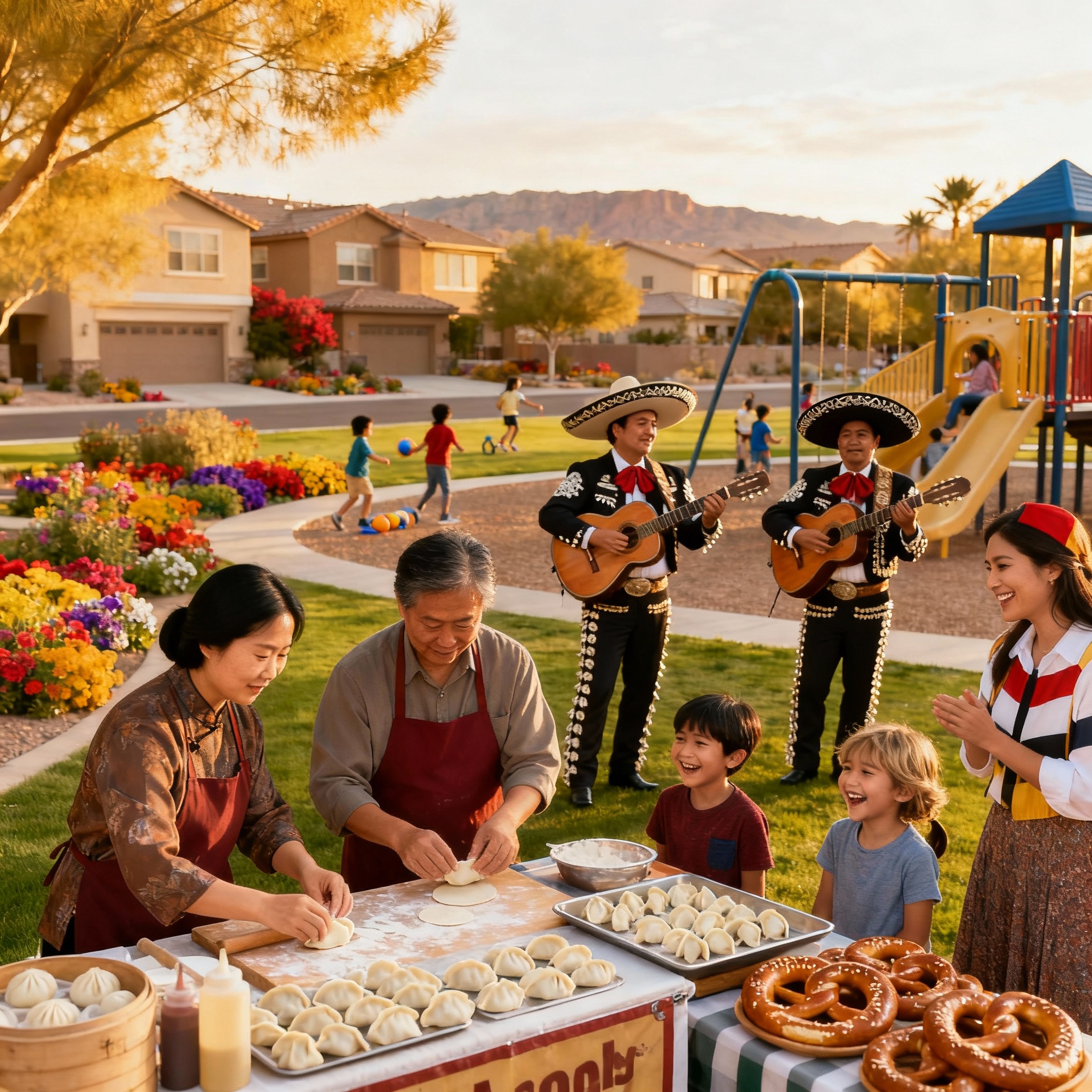 Henderson Nevada expat community featuring international families and diverse cultural activities in suburban setting