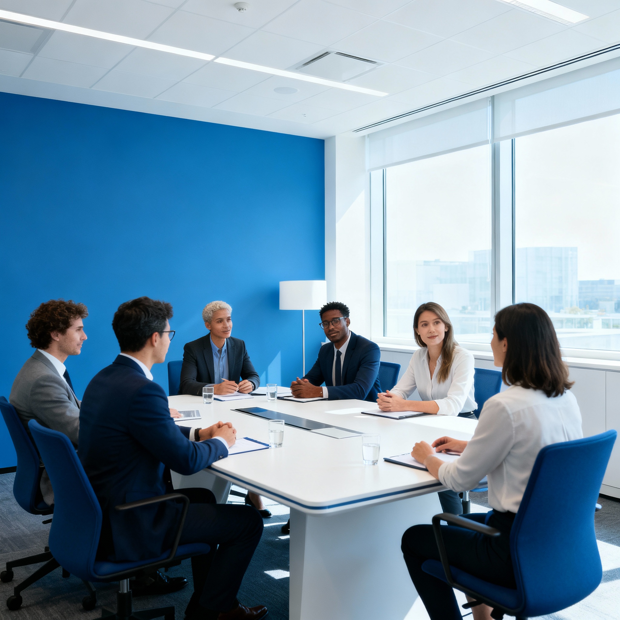 Professional consulting team collaboration meeting