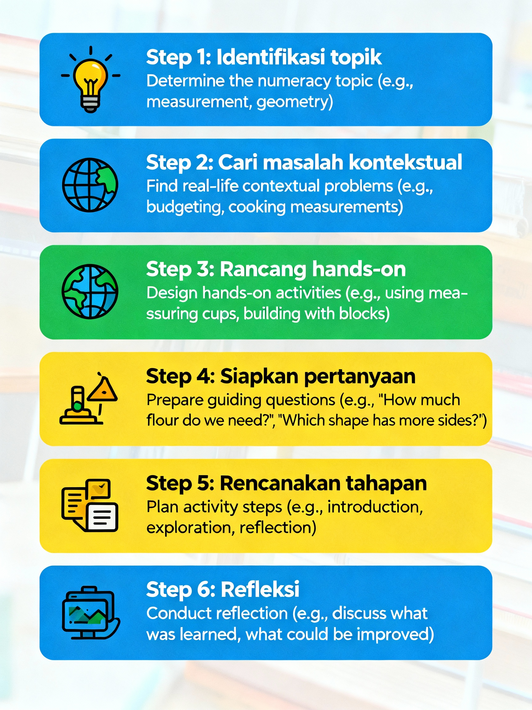 Enam Langkah Merancang Aktivitas Numerasi Berkualitas