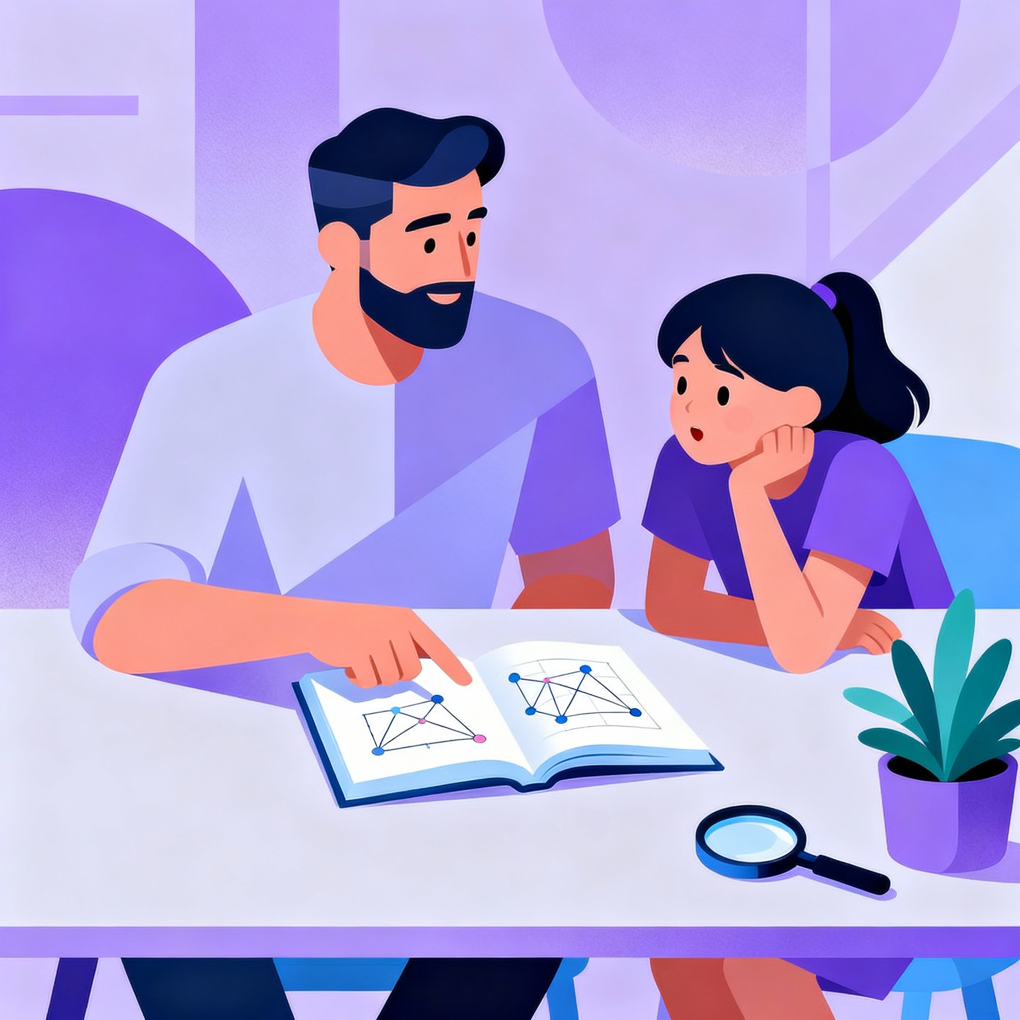 Prof. Siddharth teaching biology to his daughter