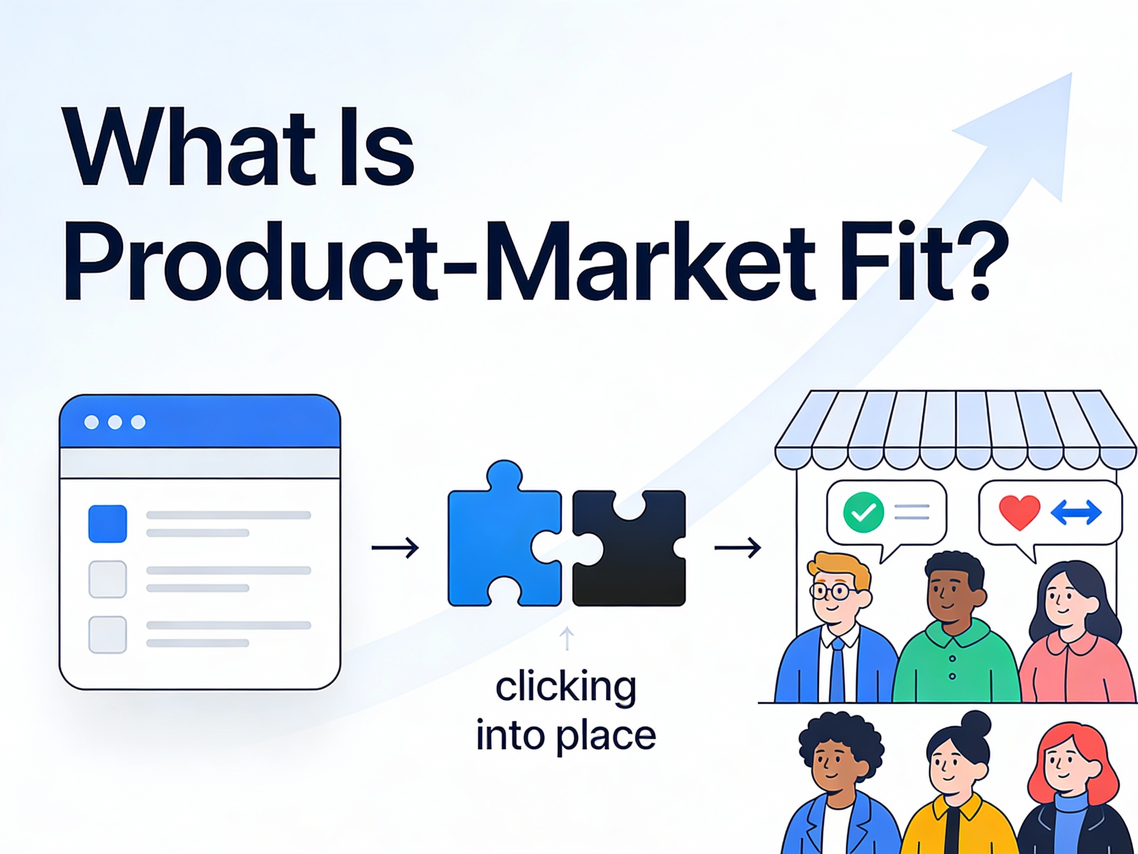 Cover illustration visualizing the concept of product-market fit