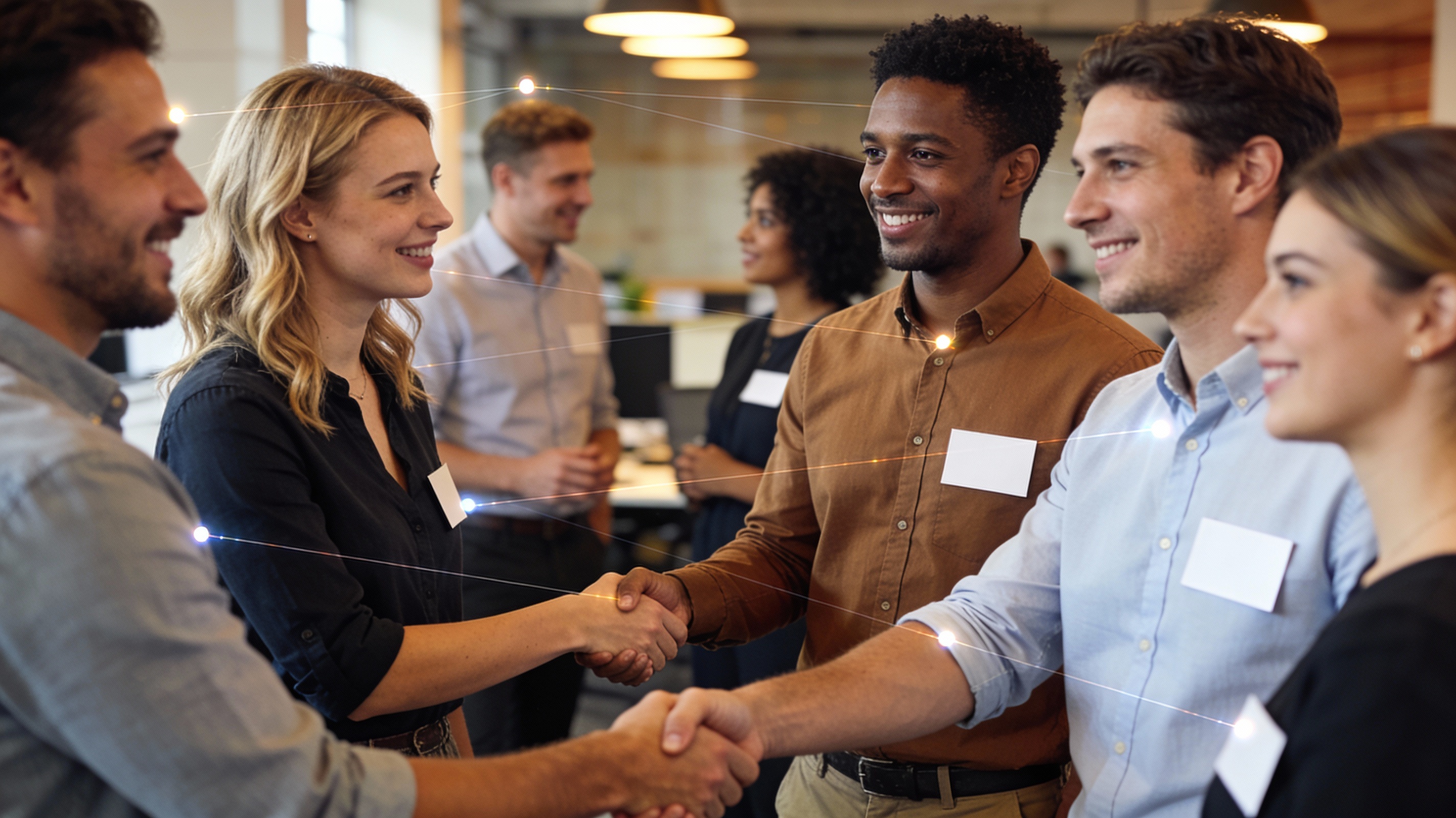 Networking event in a co-working space