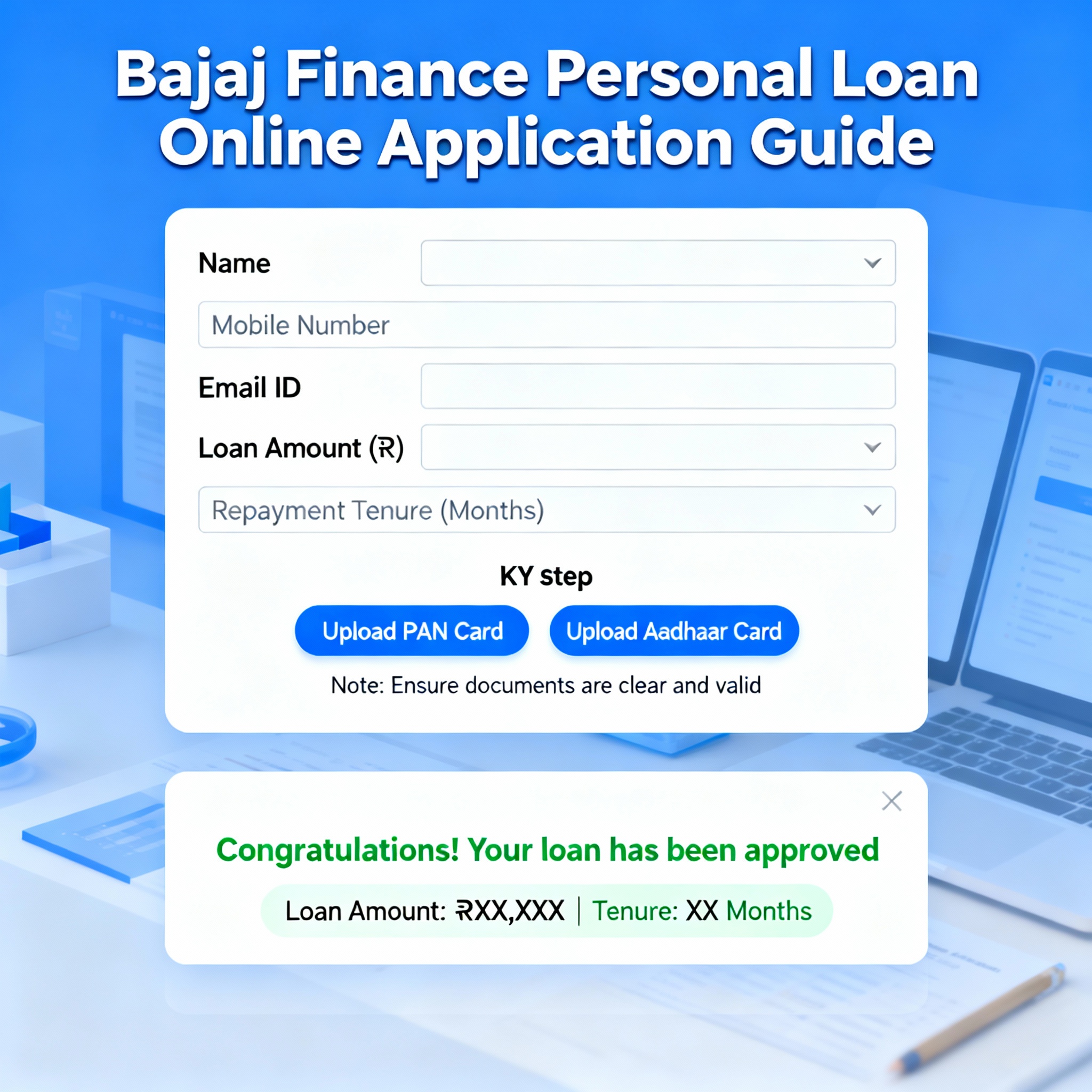 Bajaj Finance: Best Guide for Beginners (2025) 3 Screenshot-style Image: Bajaj Finance personal loan online application process (beginner guide)