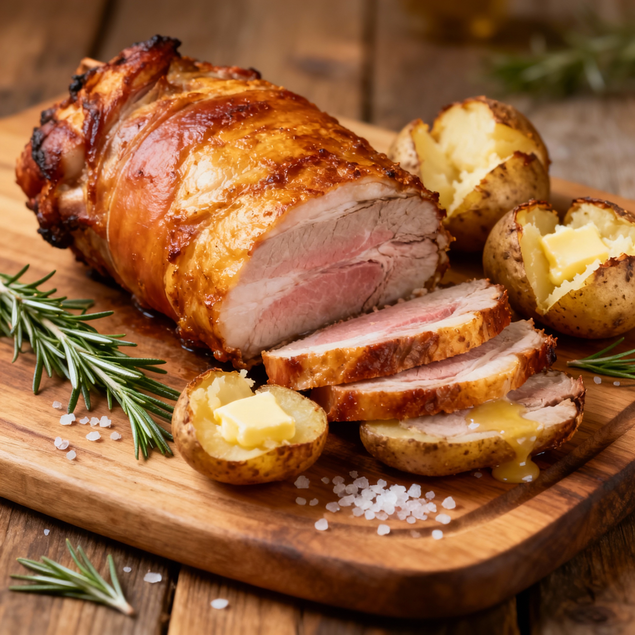 Porchetta di Boris con patate al forno
