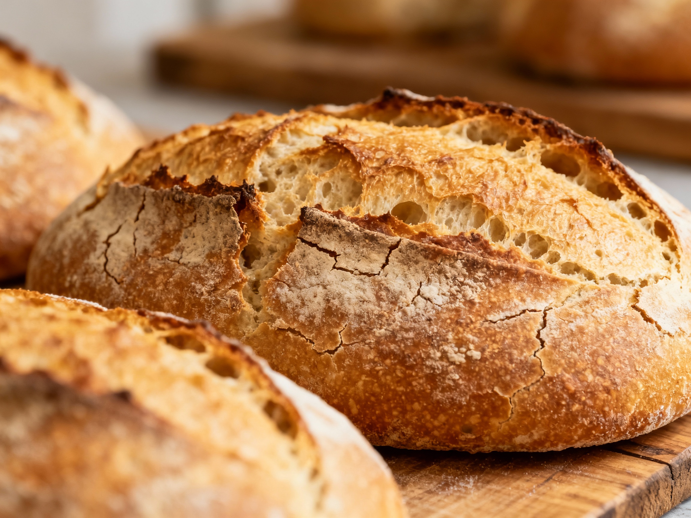 Artisan sourdough bread loaves