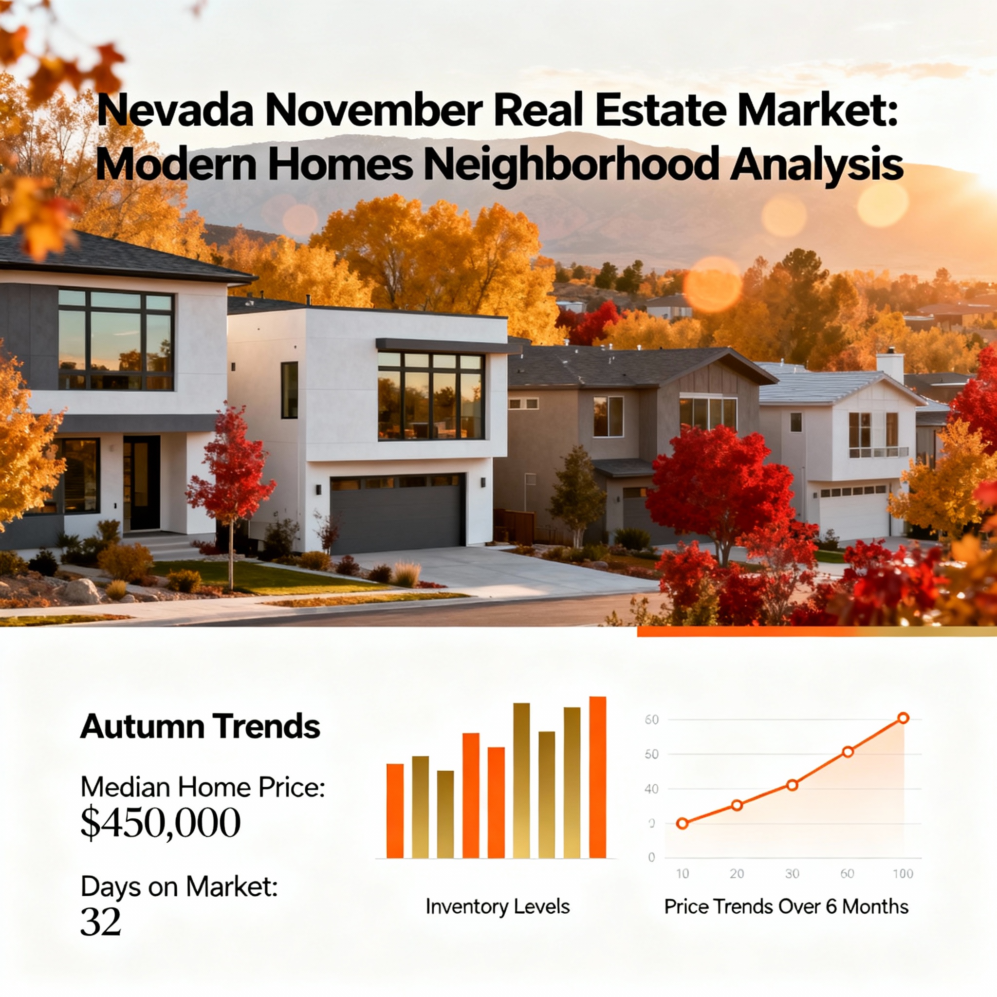 Nevada November real estate market featuring modern homes and autumn market conditions
