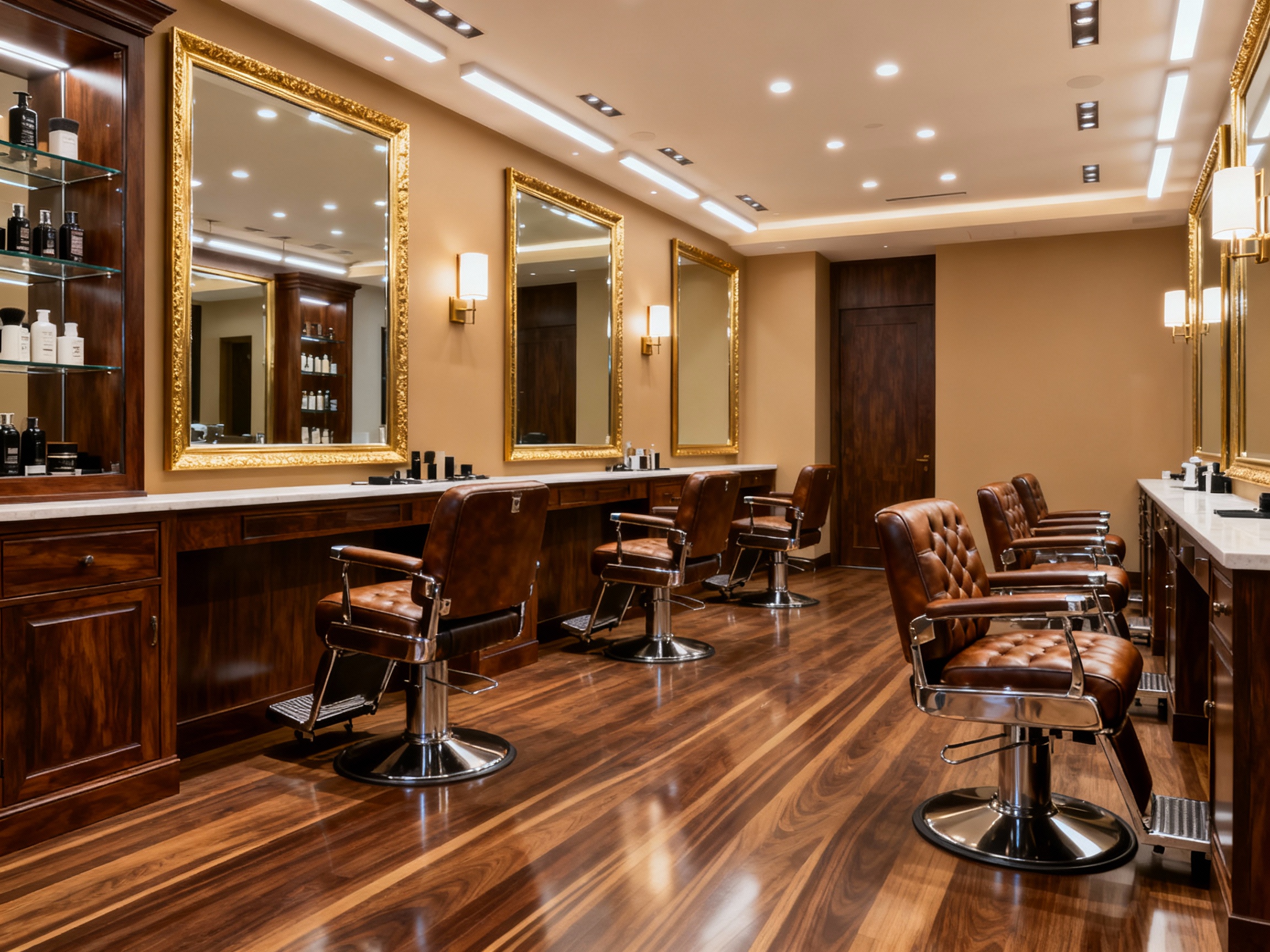 Modern barber shop interior