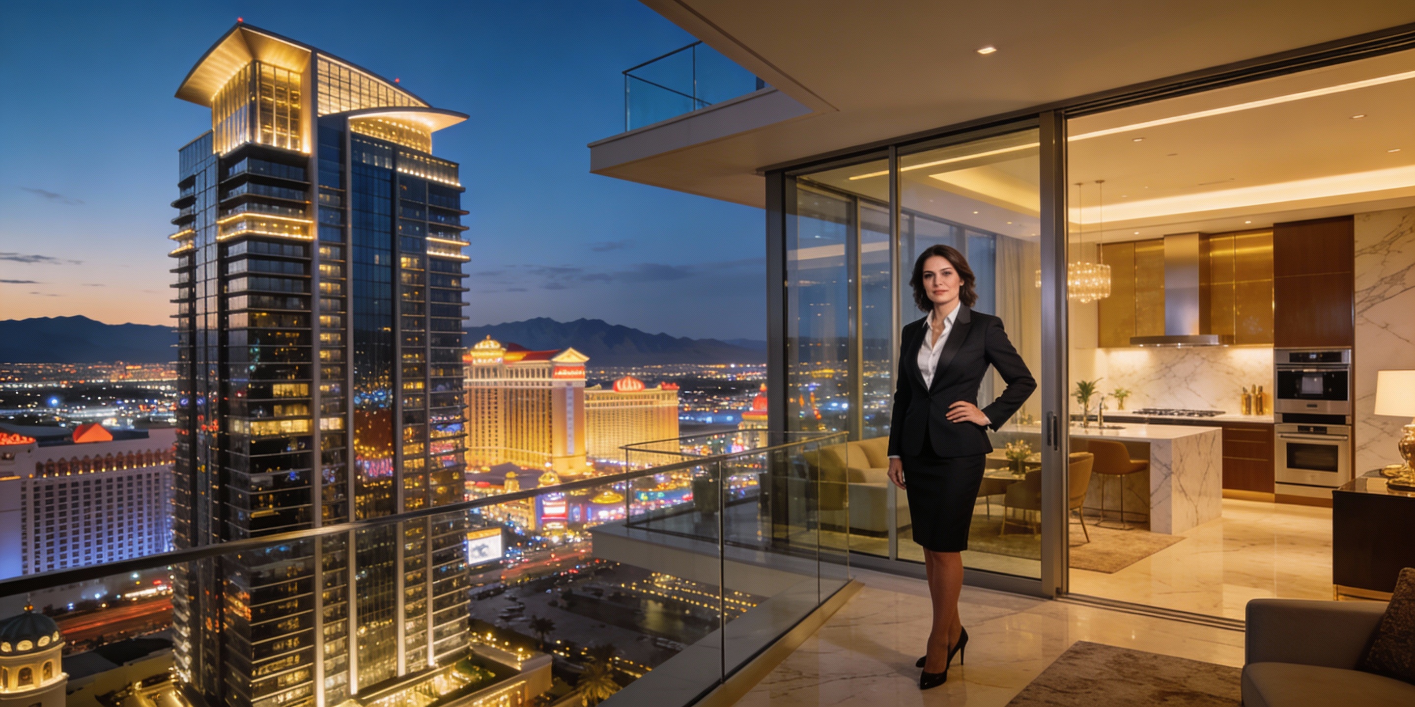 Luxury Paradise Nevada high-rise penthouse with Las Vegas Strip views and professional luxury real estate agent