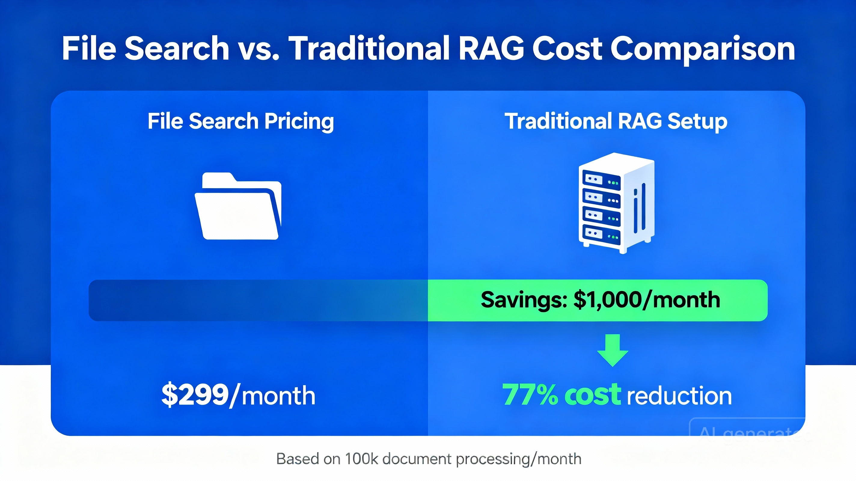 Cost comparison visualization