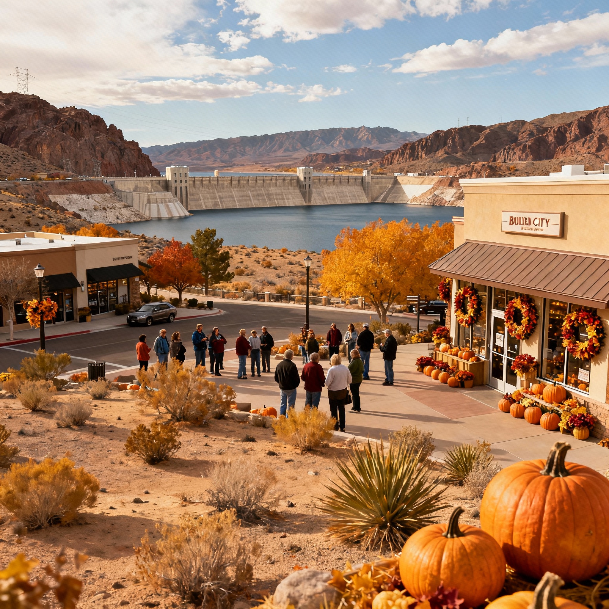 feature image of Boulder City Nevada Thanksgiving Events 2025: Complete Hoover Dam & Lake Mead Holiday Guide with Turkey Trot, Historic Dining, Small-Town Charm, Planning Guide