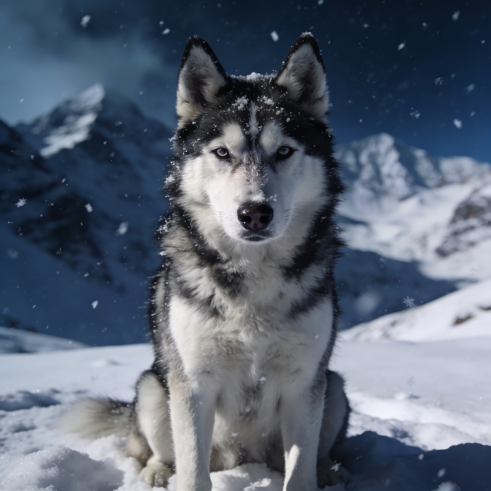 Сибирский хаски портрет