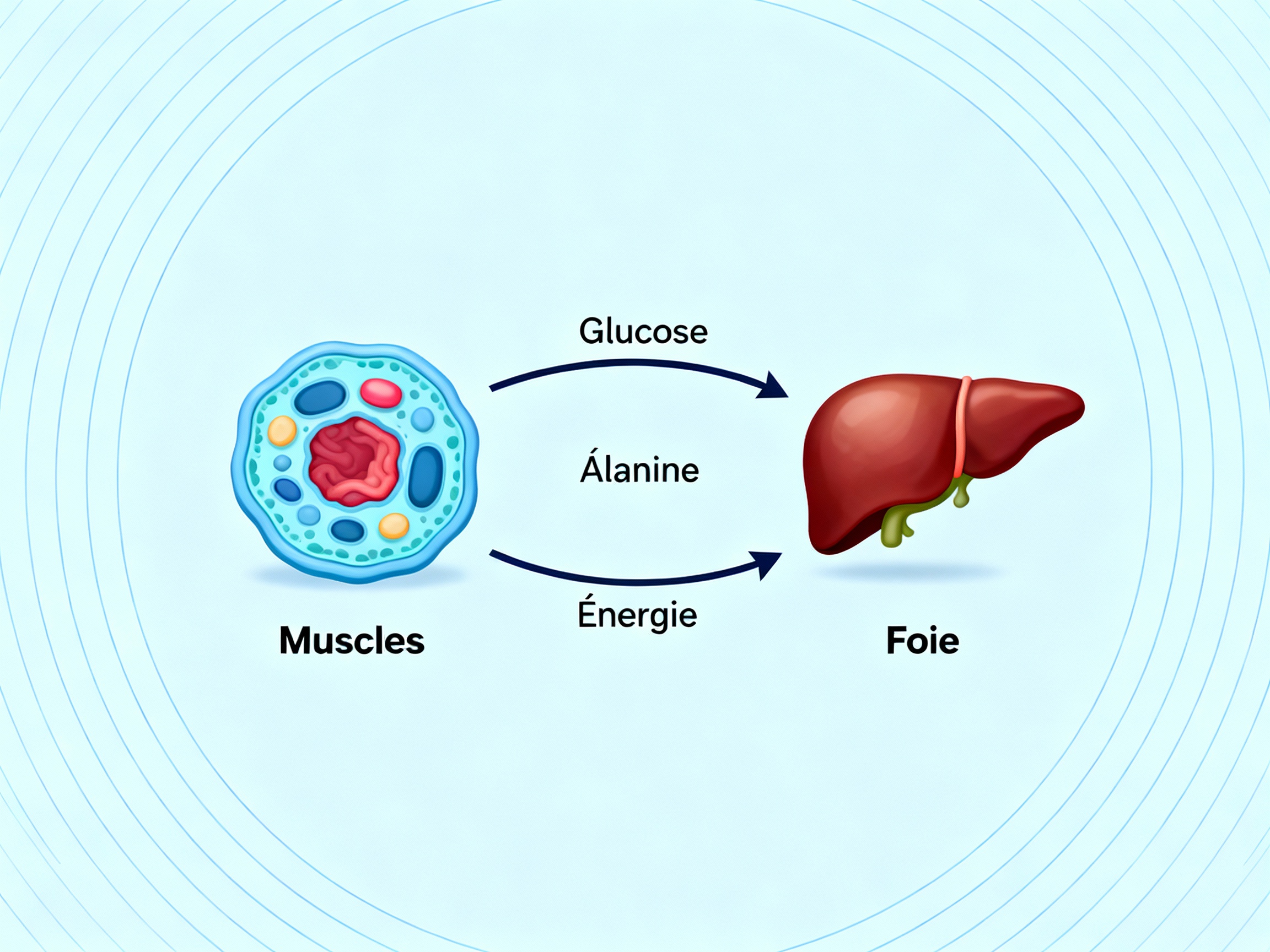 Cycle glucose-alanine : transport métabolique