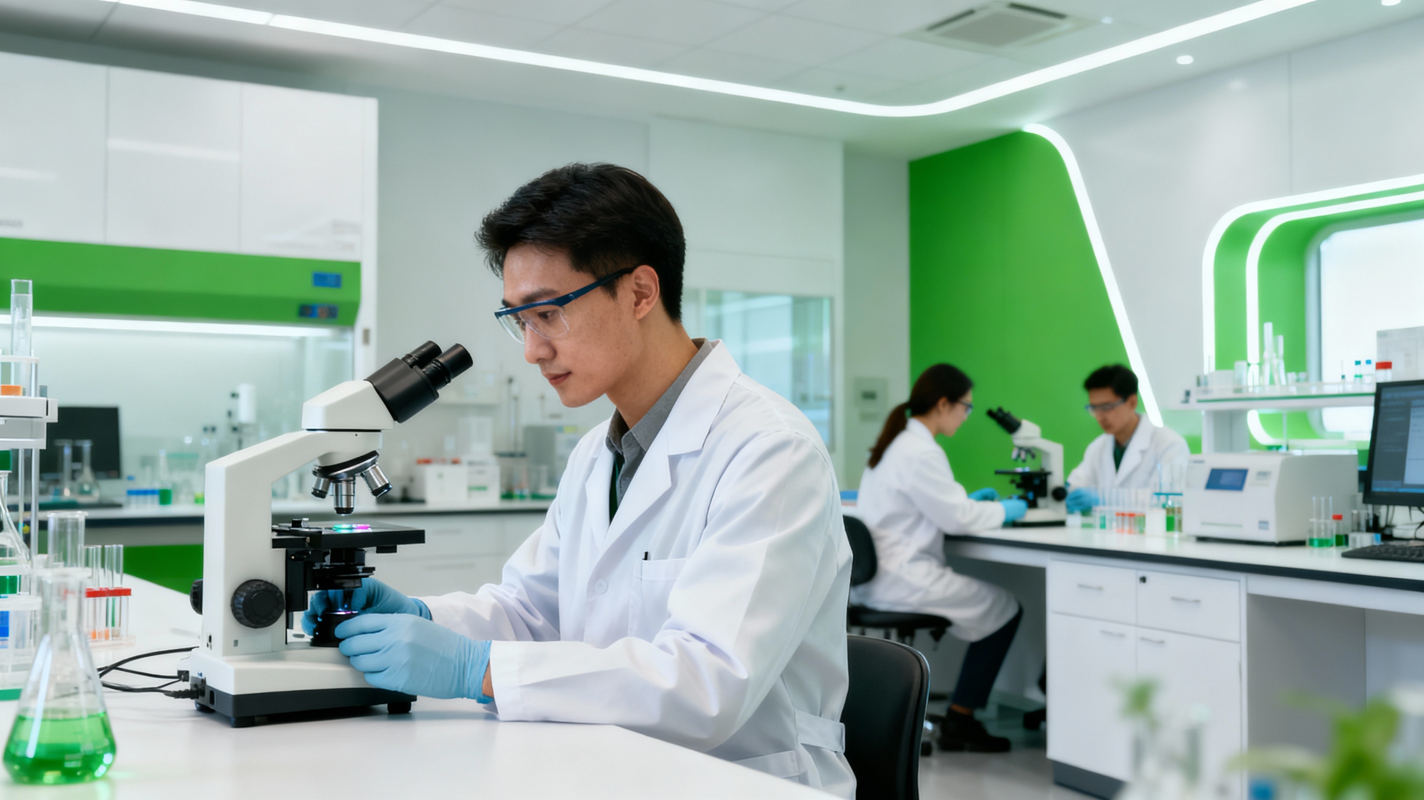 Современная биотехнологическая лаборатория