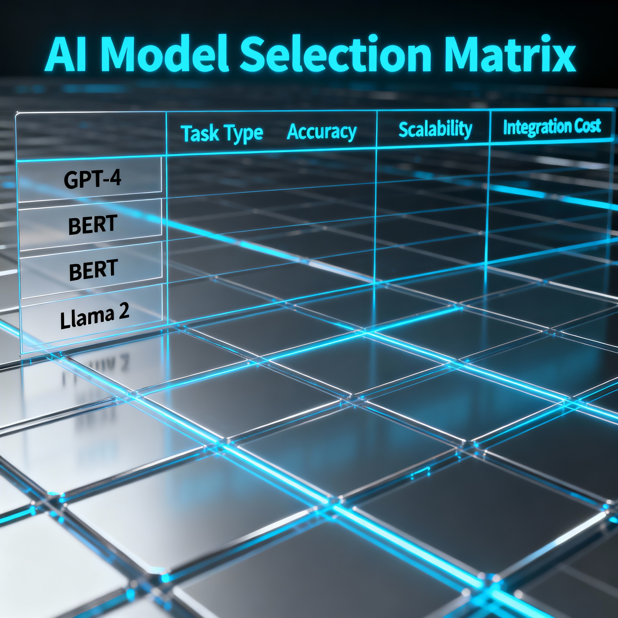 Графическая матрица выбора AI модели