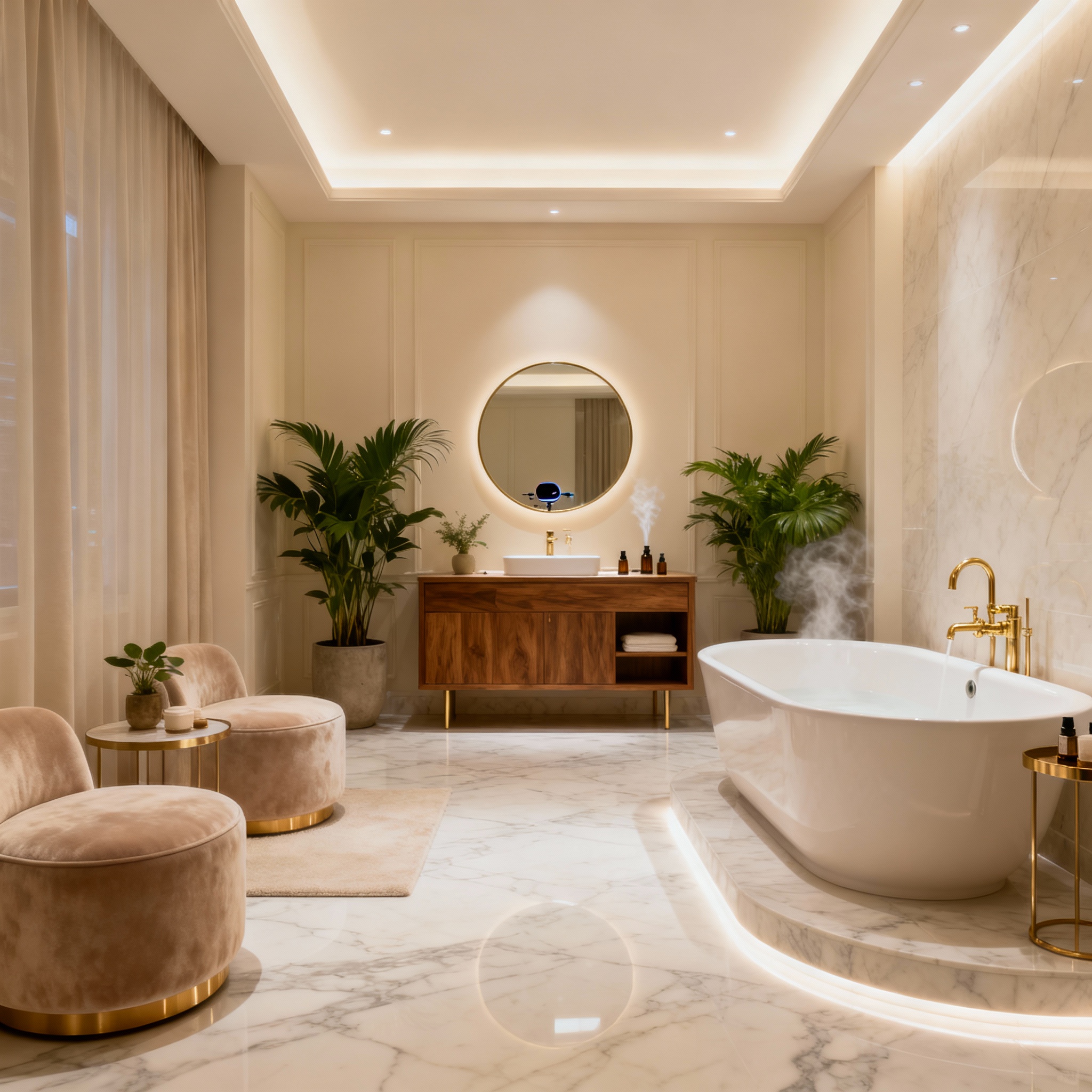 Luxury spa treatment area