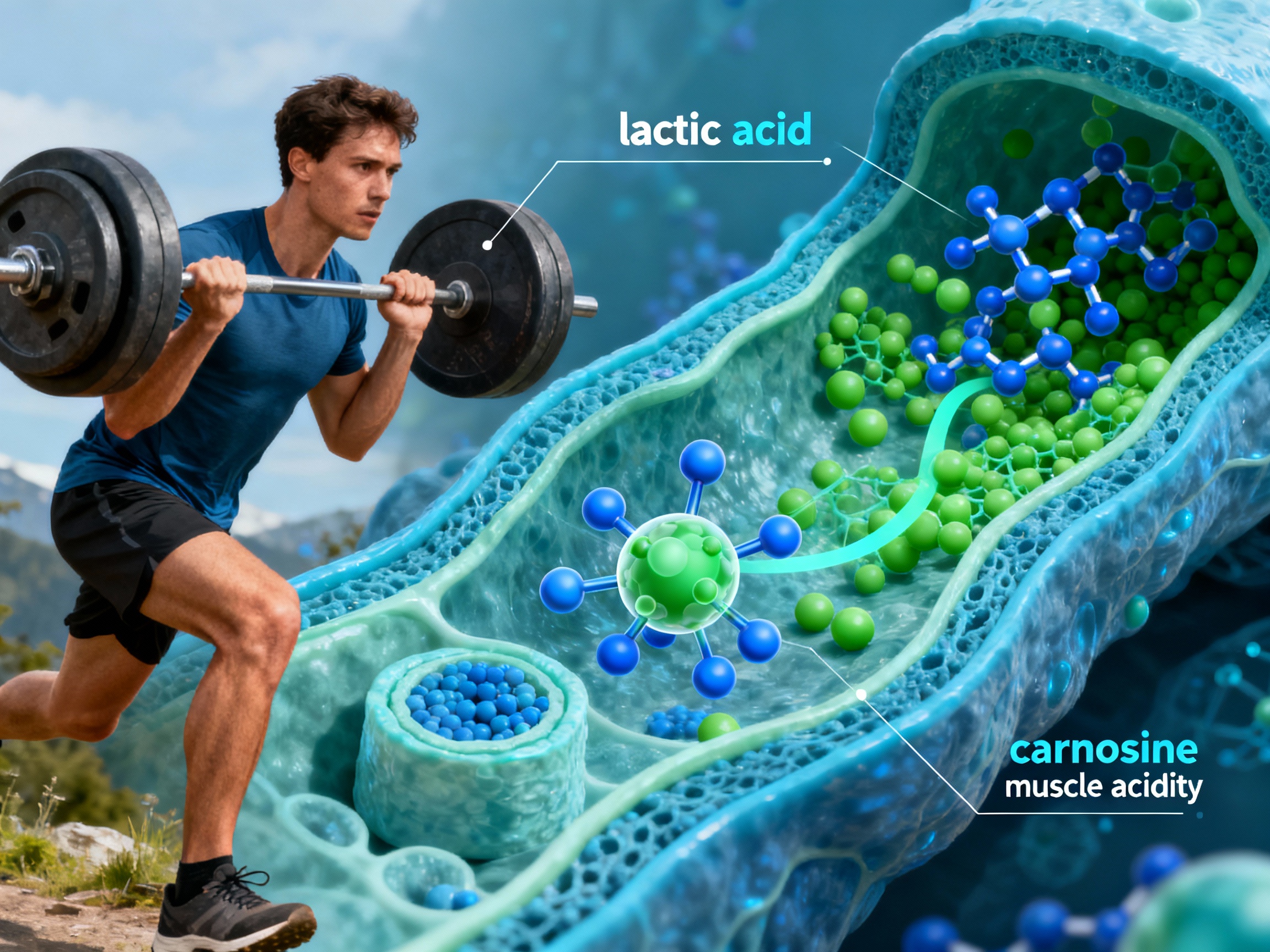 Carnosine neutralise l'acidité musculaire lors de l'effort
