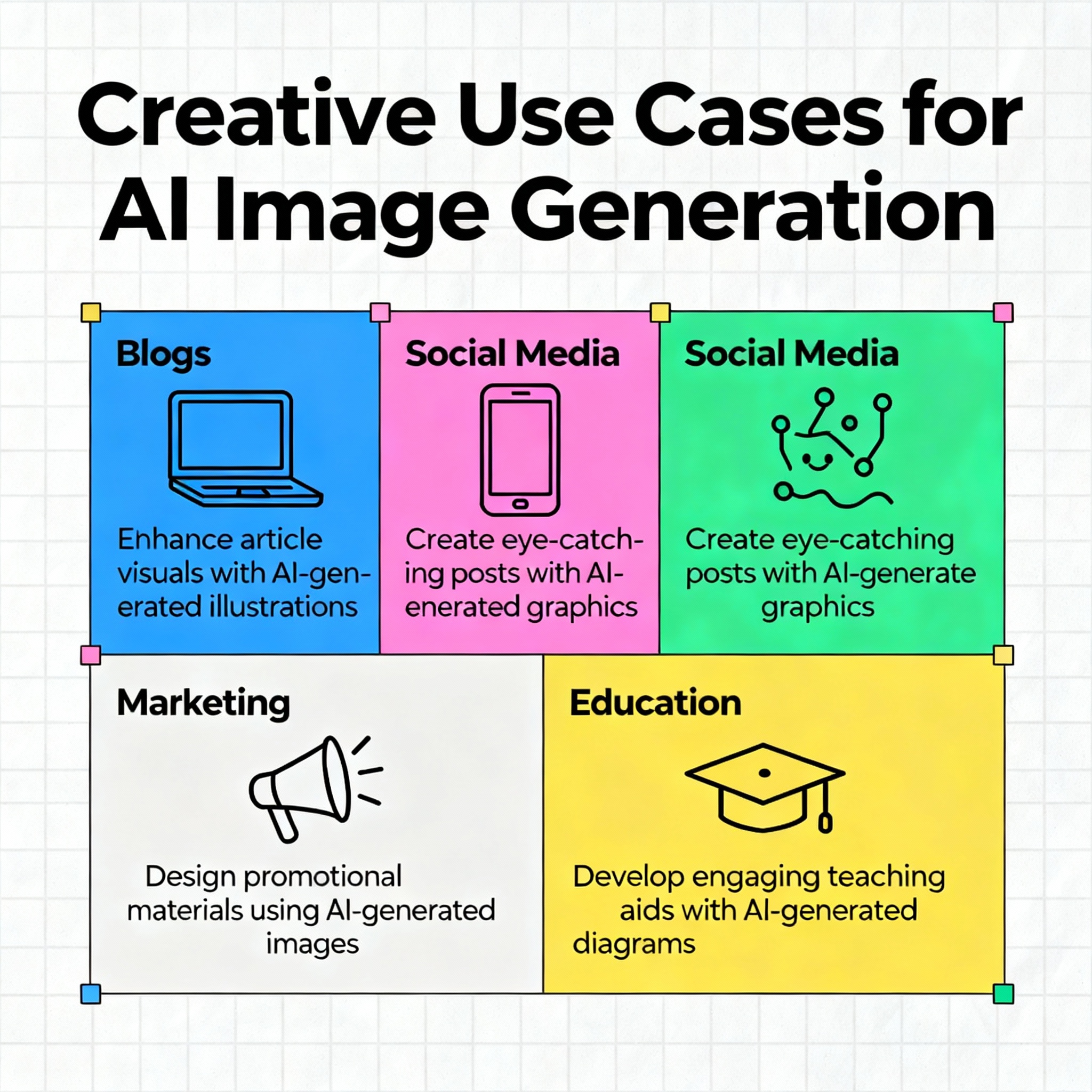 Creative use cases infographic for Nano Banana and Seedream 4.0 in content creation