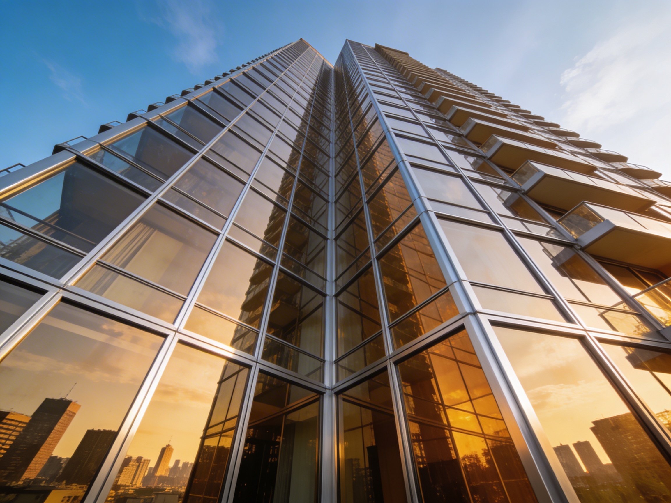 Muro cortina de aluminio negro