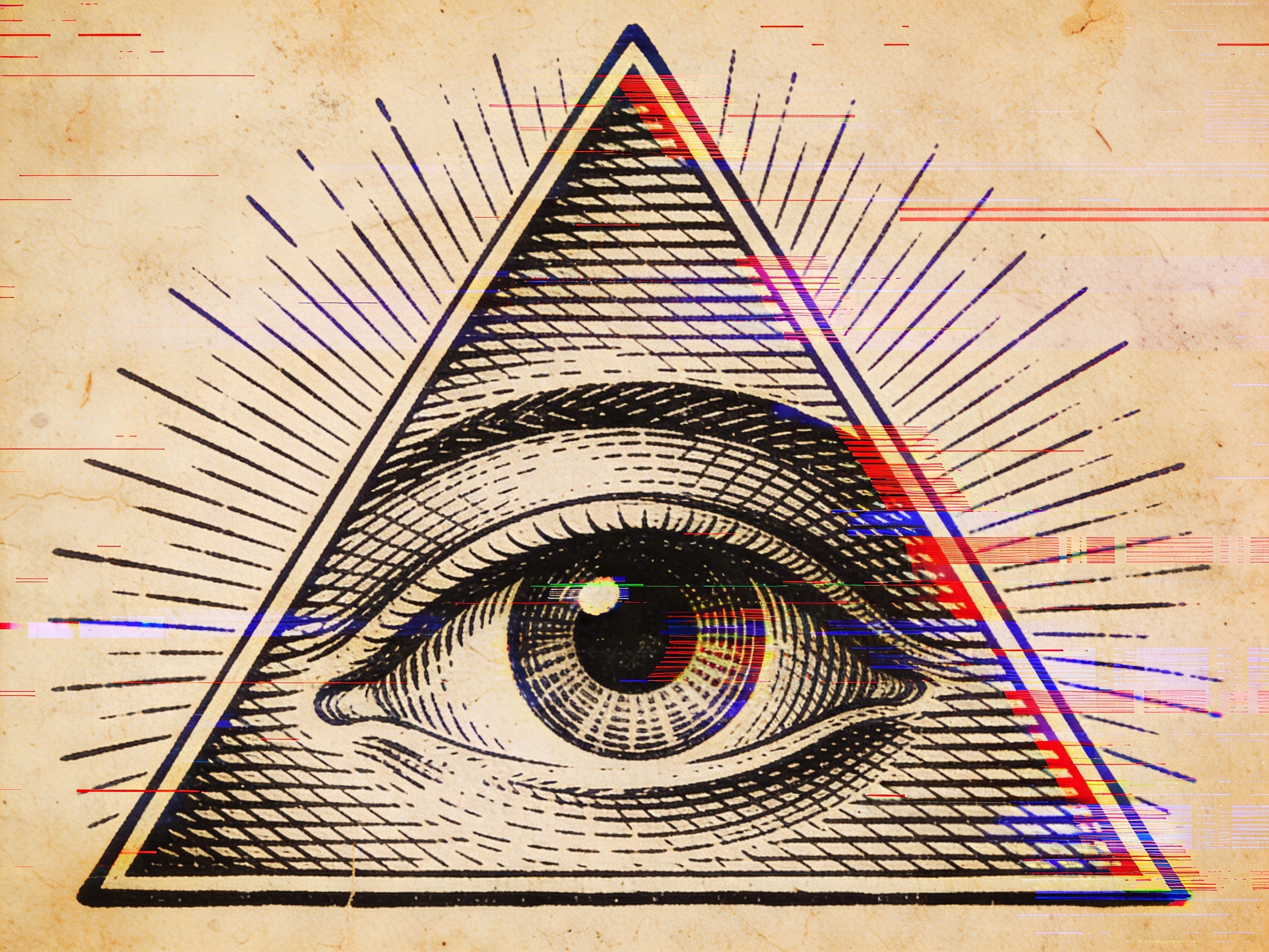 Glitching all-seeing eye