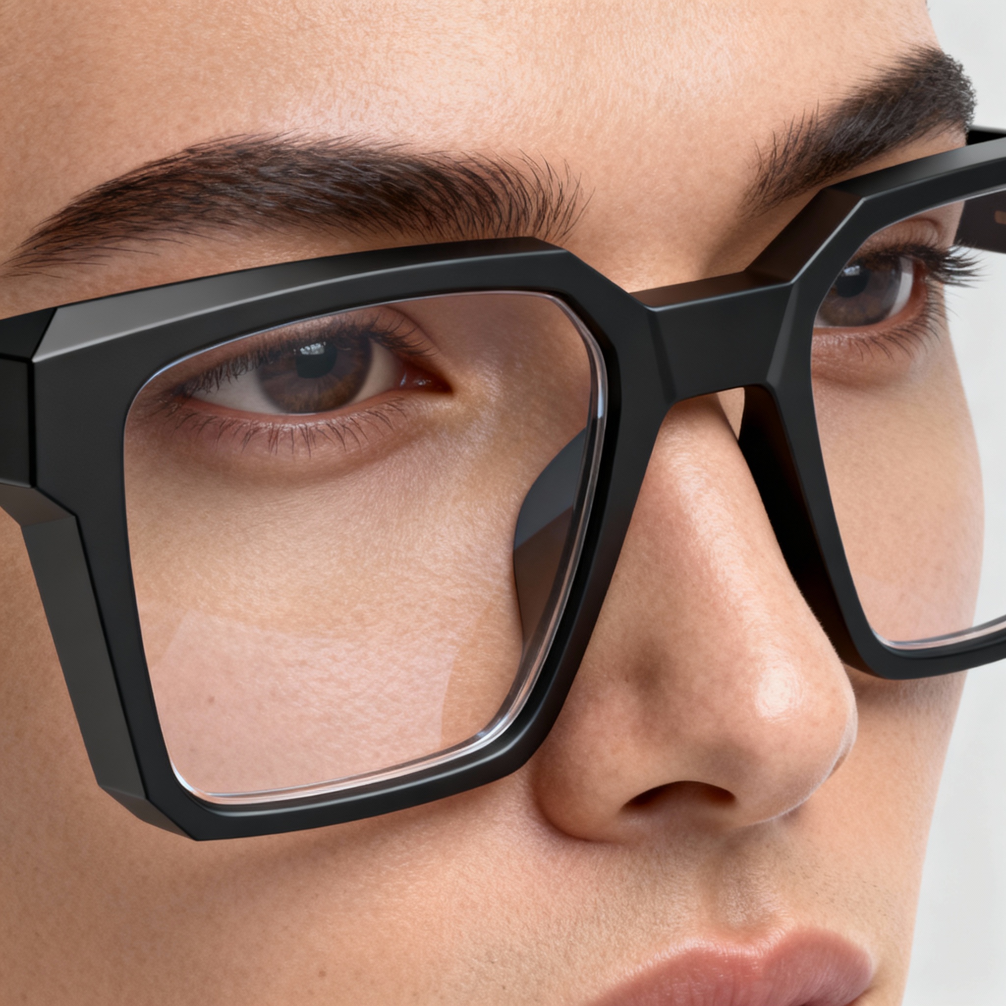 Square Glasses for Low Bridge