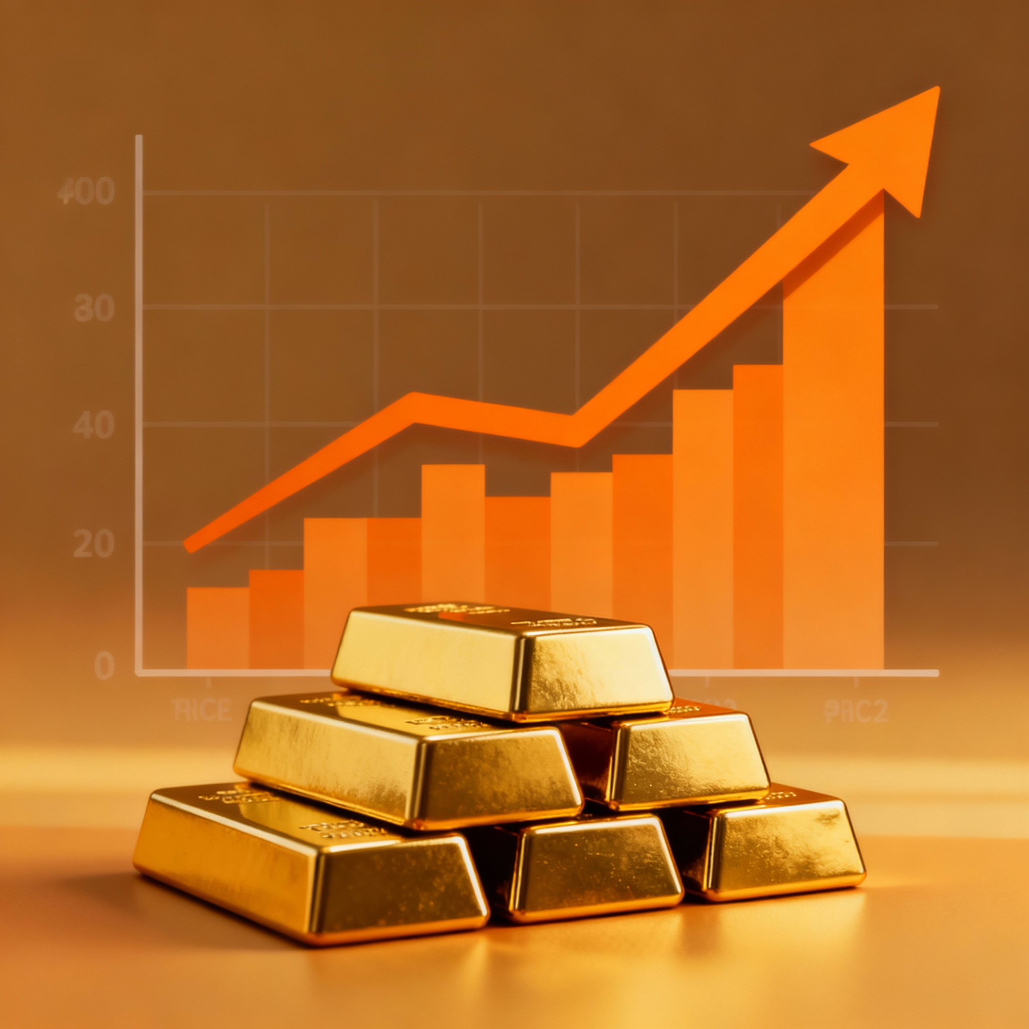 Gold reaching record highs above \3,800 per ounce in 2025