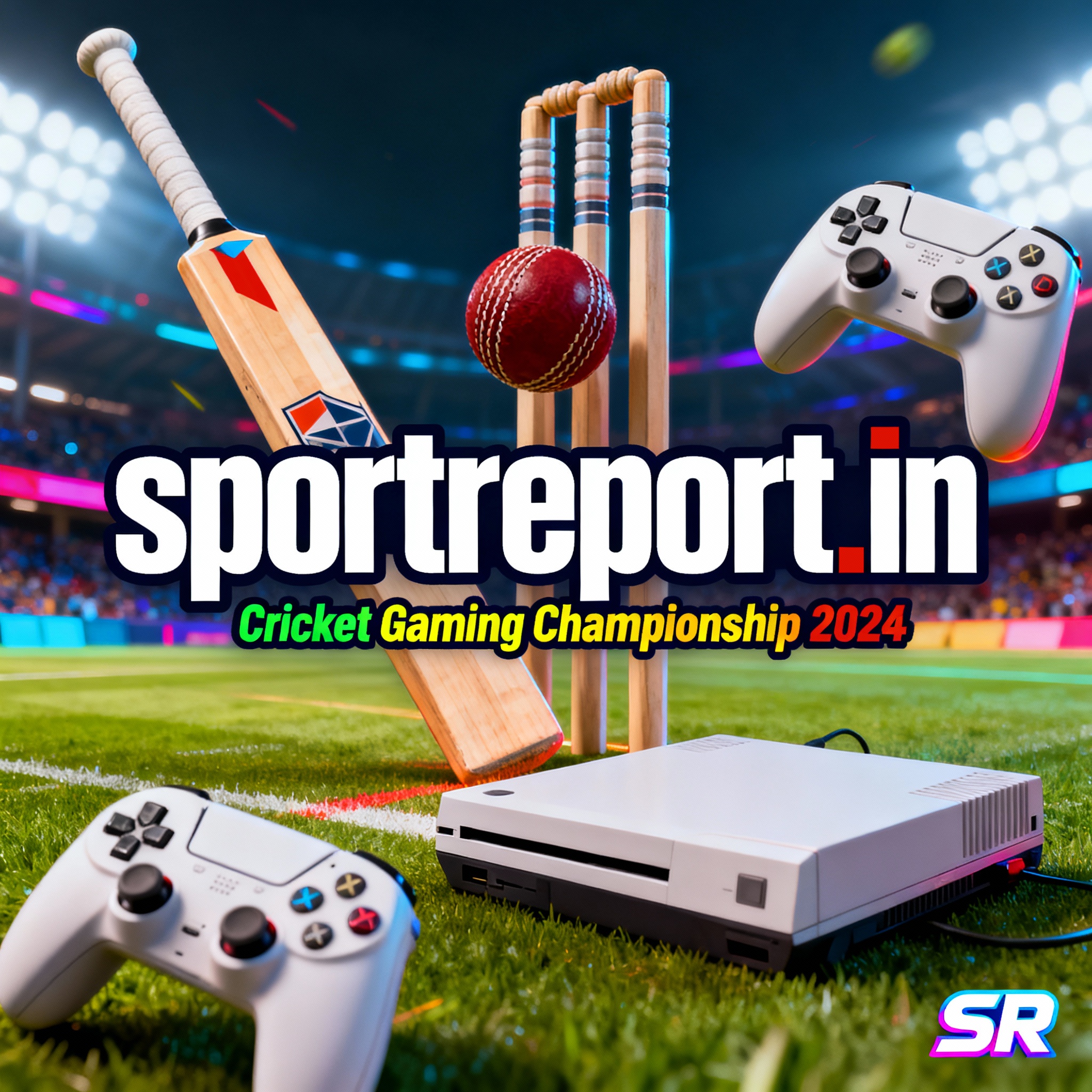 Dynamic gaming ad poster for sportreport.in