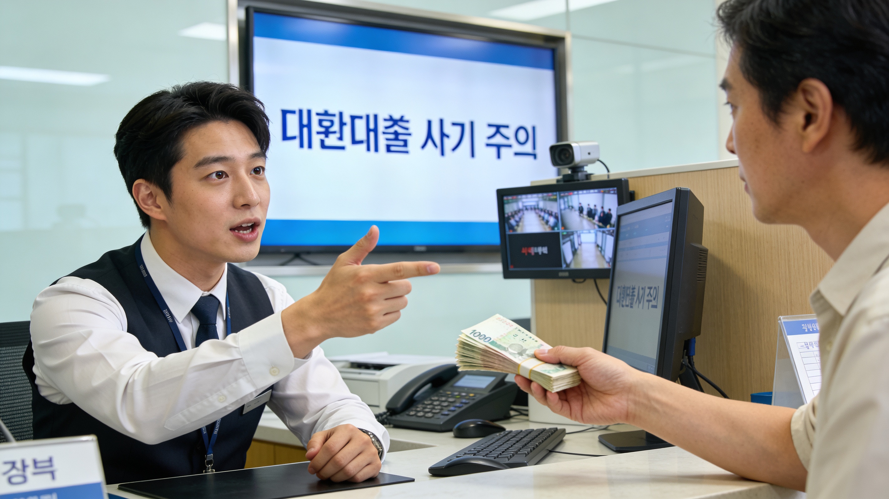 은행원 구조 장면