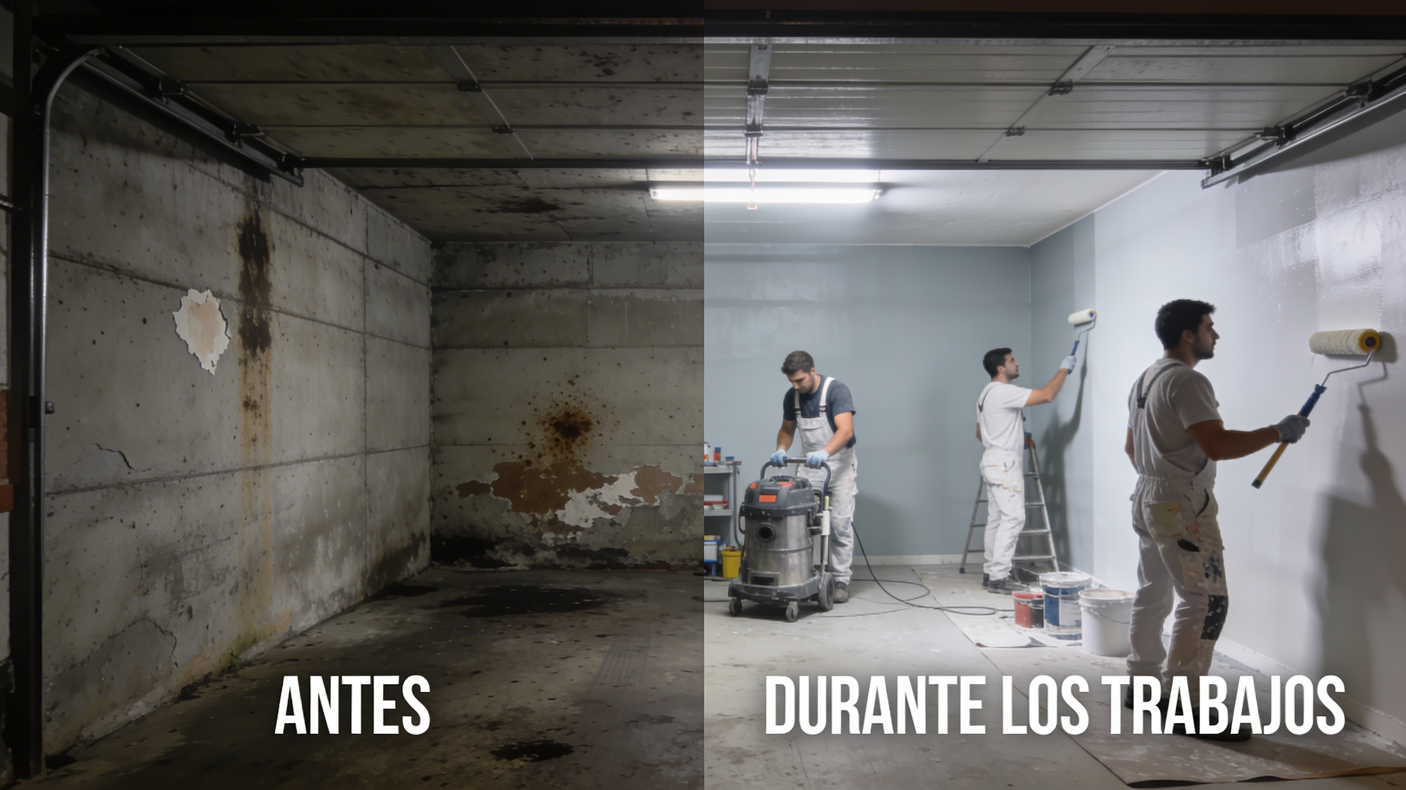 Trabajo realizado: Pintura profesional de garaje privado