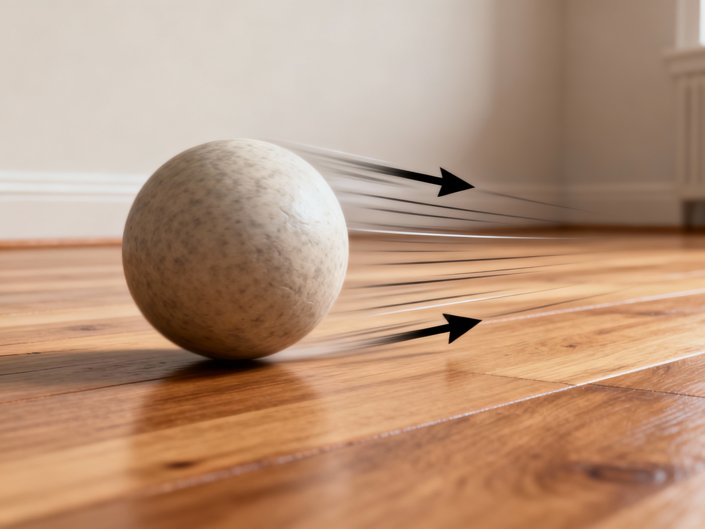 Ball rolling on surface with friction force opposing motion