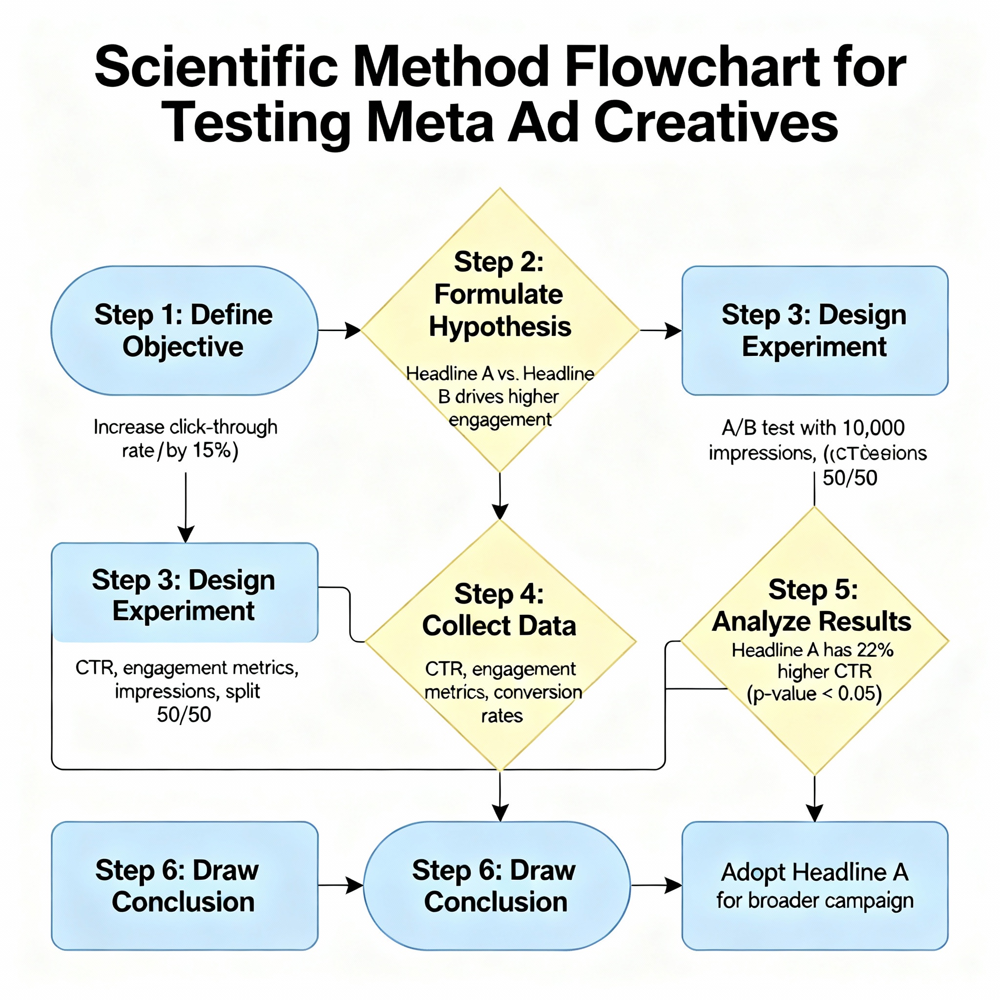 Step-by-step scientific framework for testing Meta ad creatives systematically