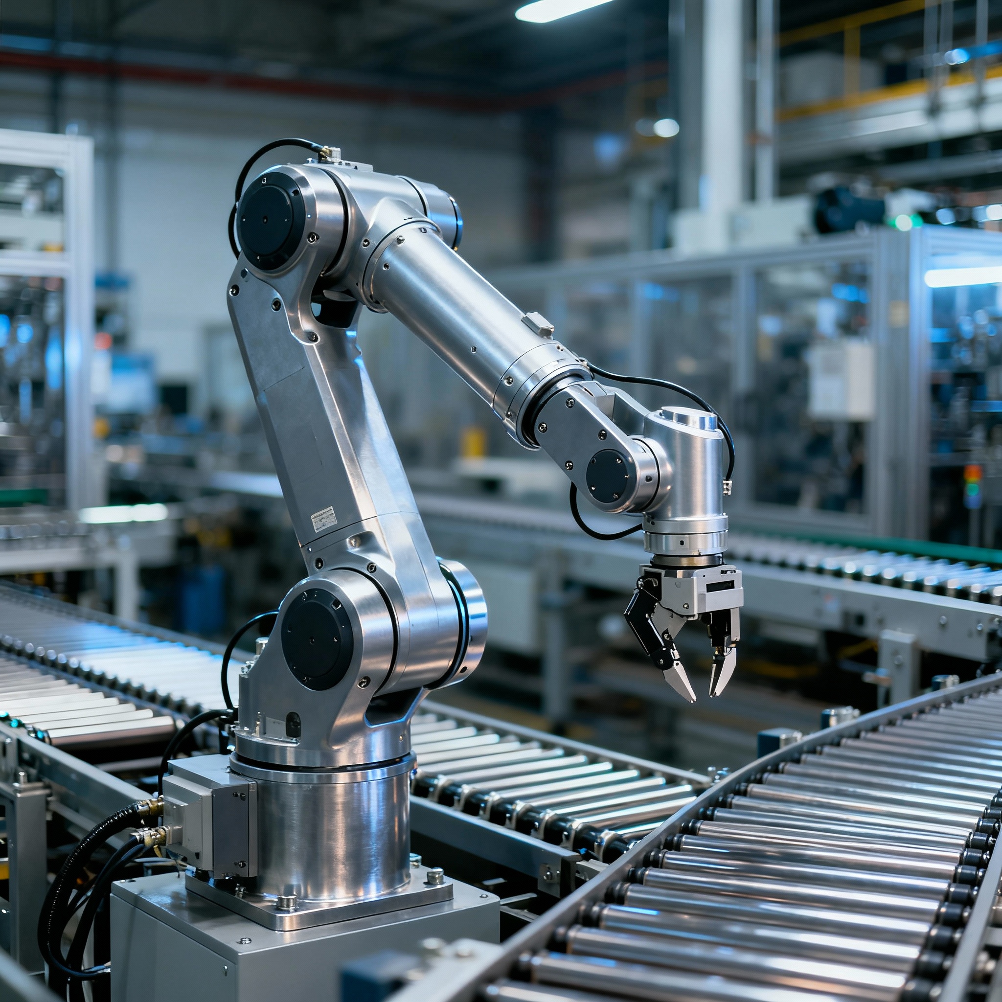 Photo of a high-tech robotic arm representing robotics applications of reinforcement learning