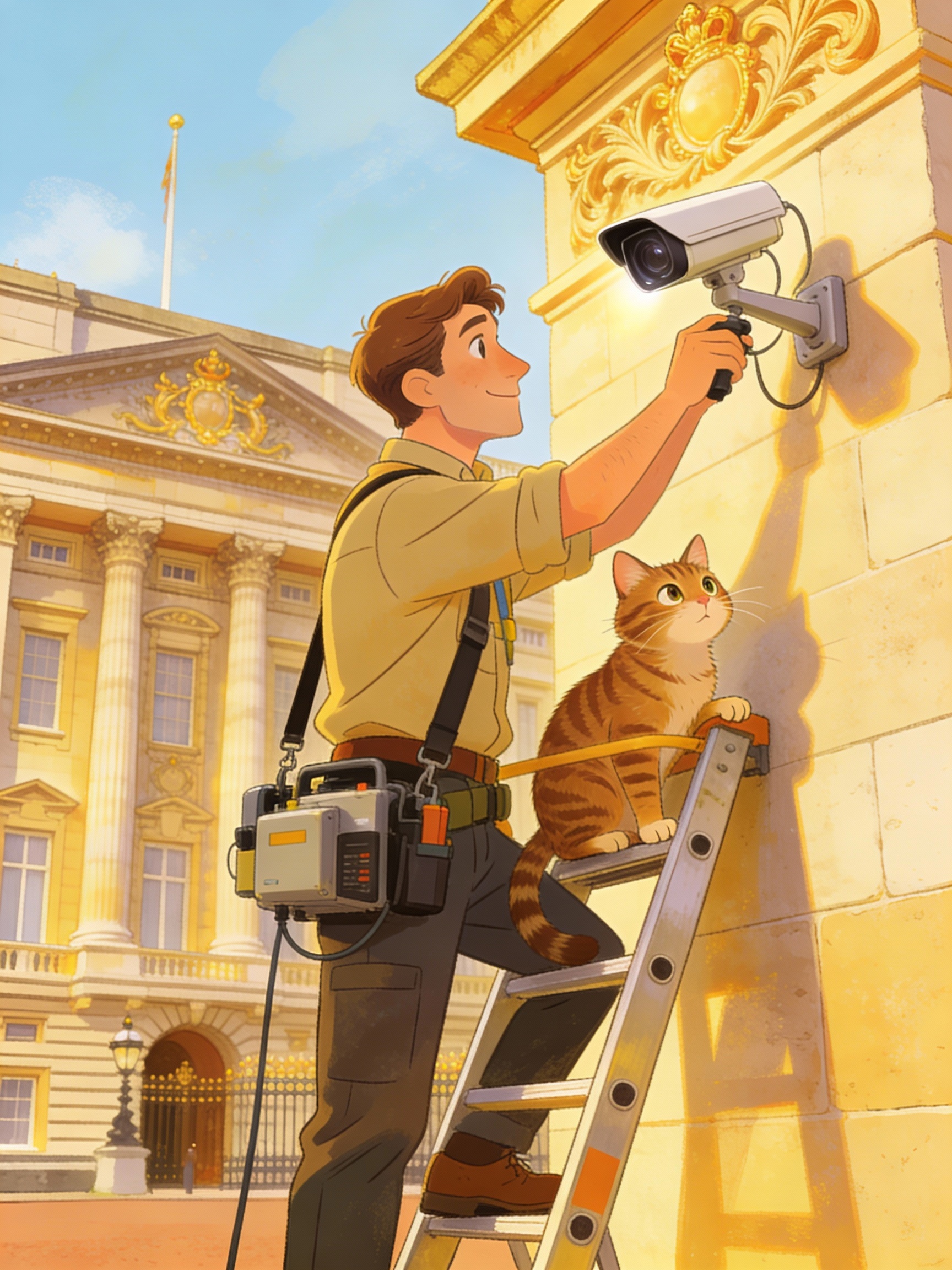 Installing at Buckingham Palace