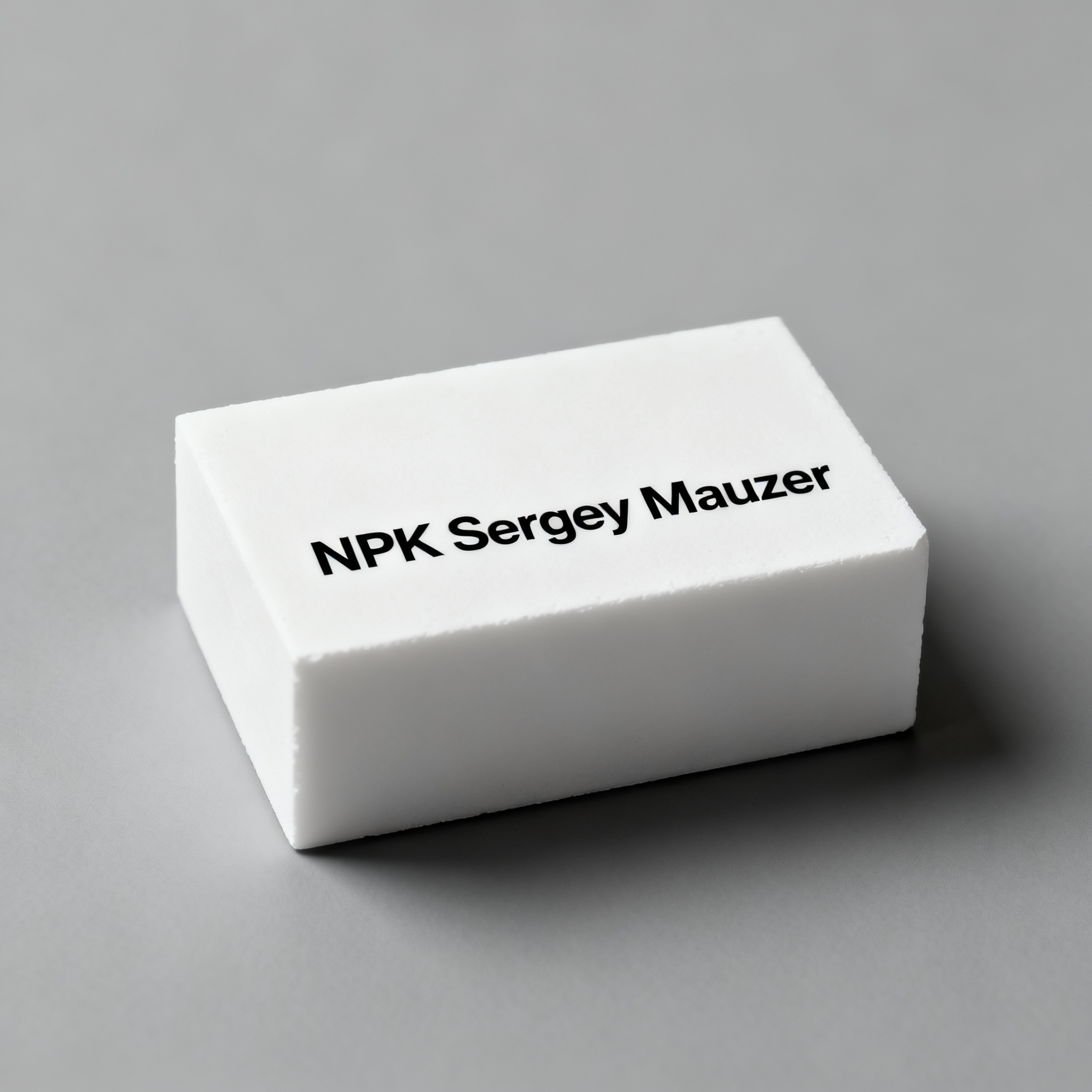 Block of Supposir base labeled NPK Sergey Mauzer