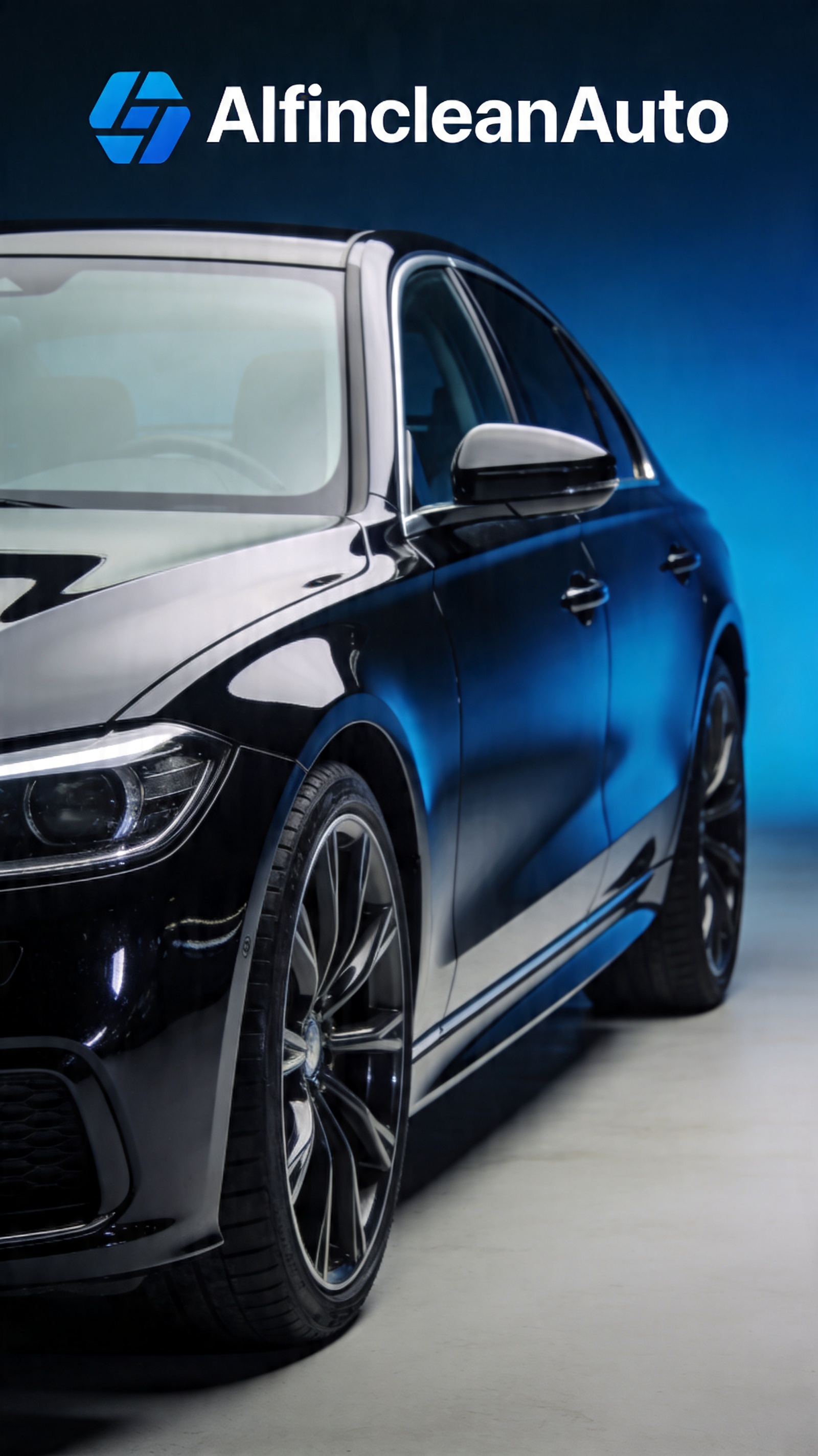 Voiture propre dans une présentation premium