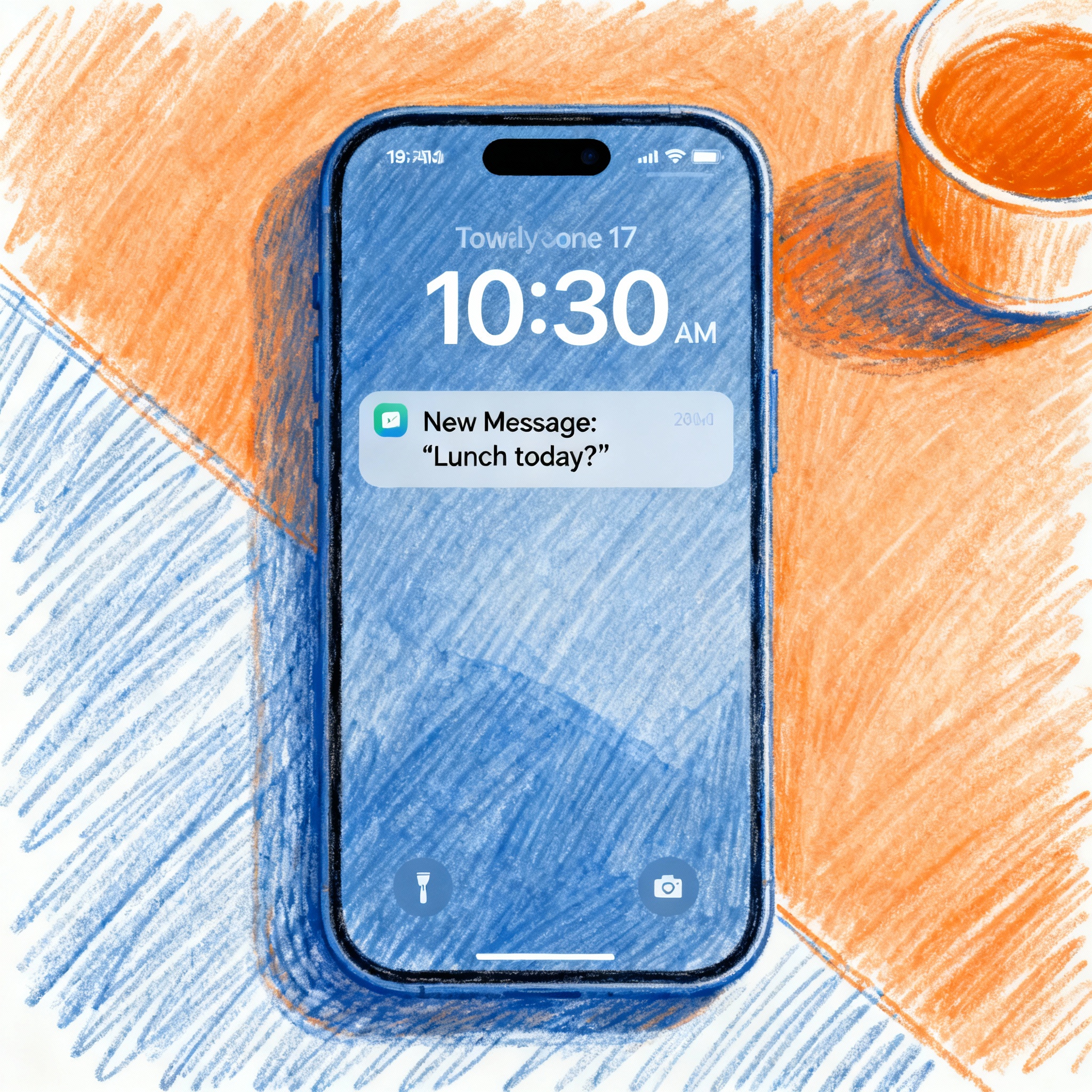 iPhone 17 always-on display showing time and notifications