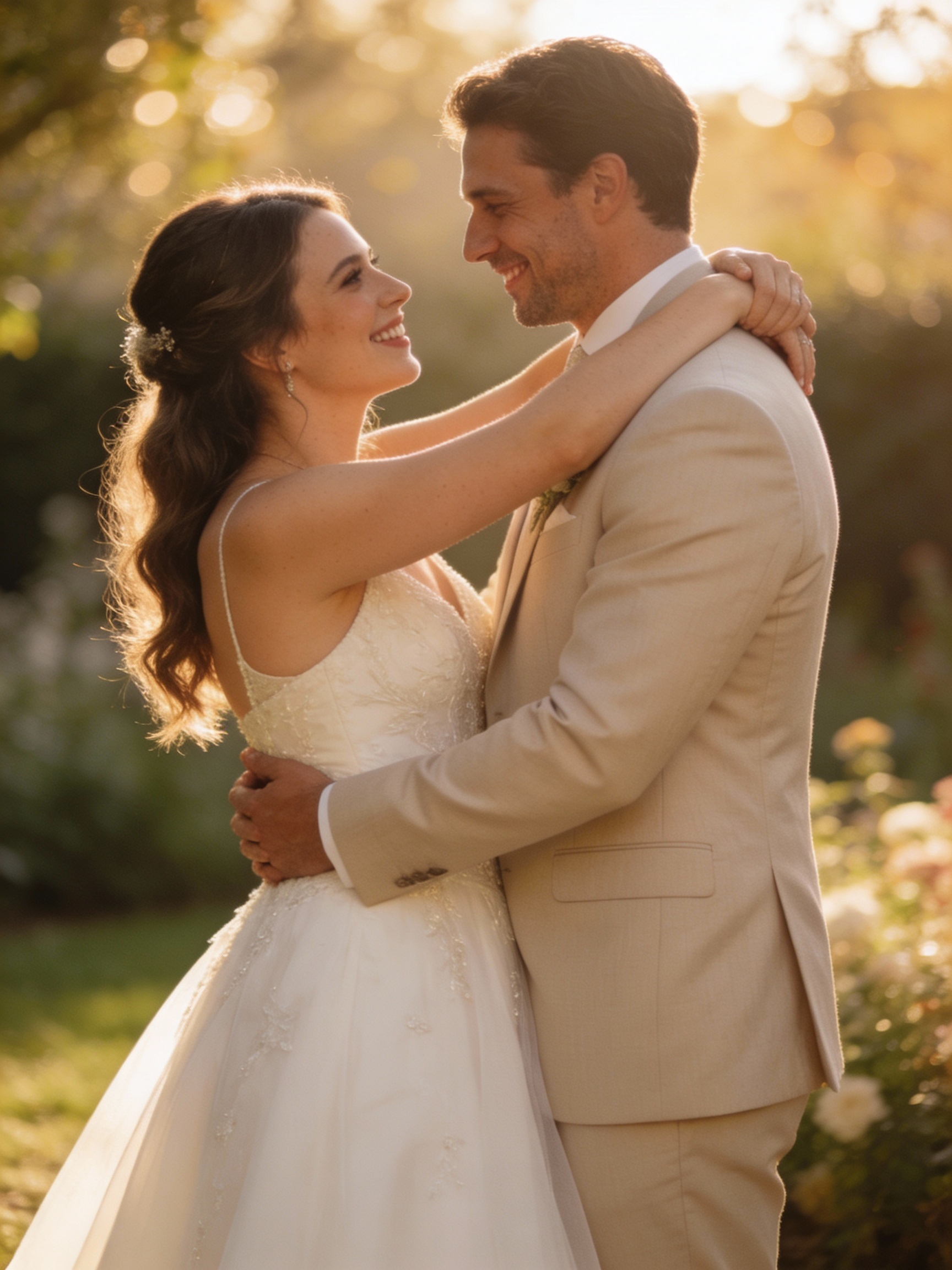 Couple se mariant - moment intime et émotionnel