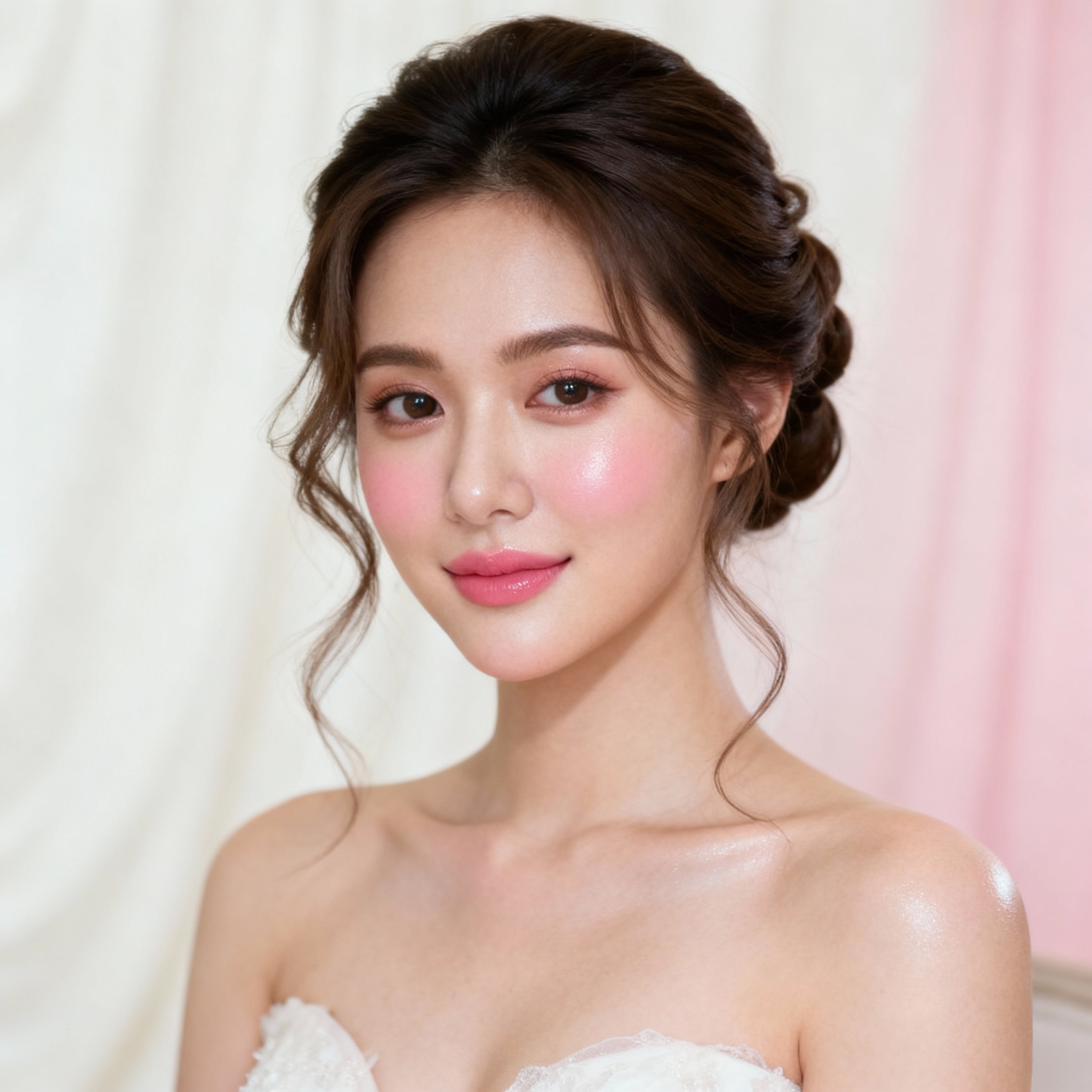 Modern bride with natural radiant makeup