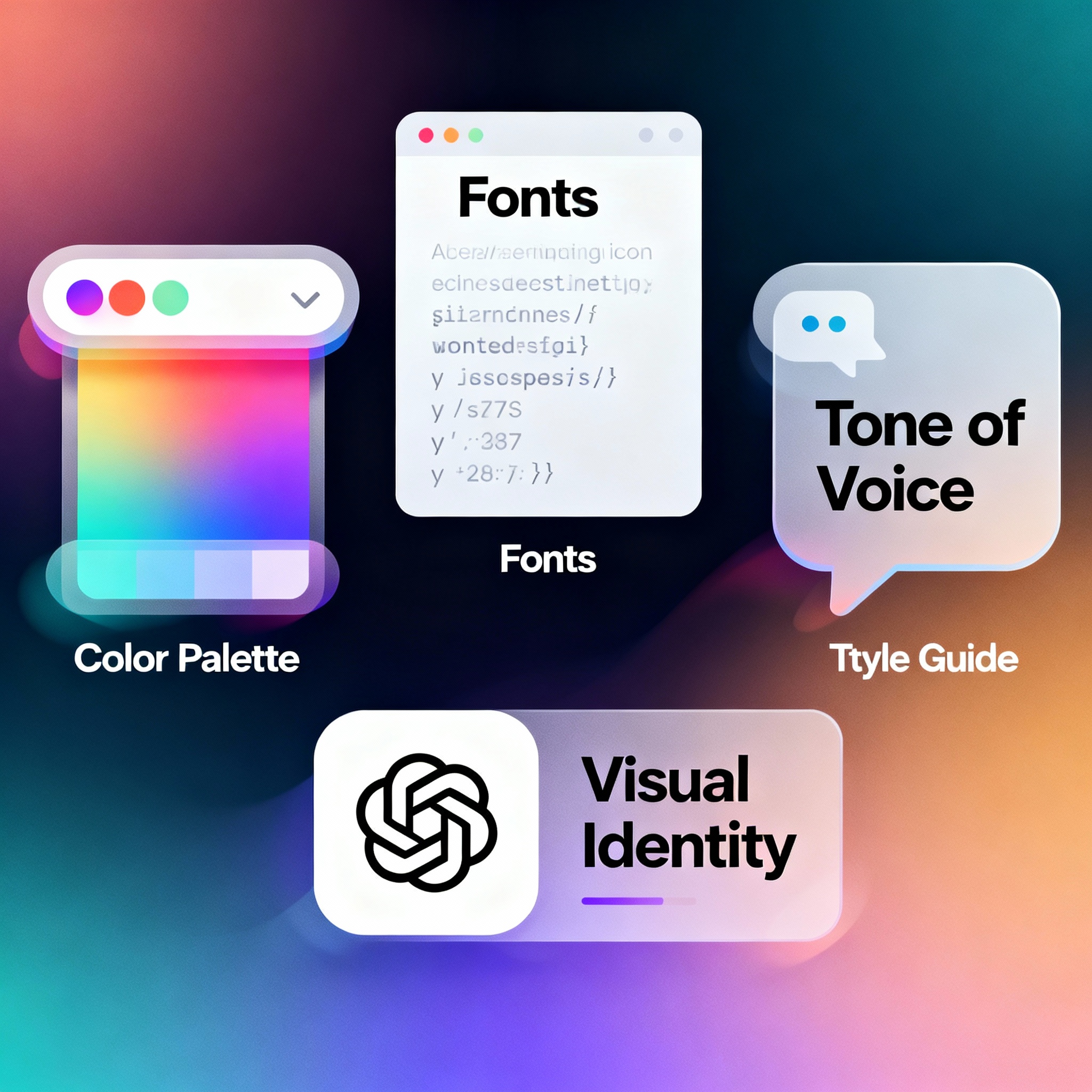 Visualization of Business DNA extraction process from website to brand profile