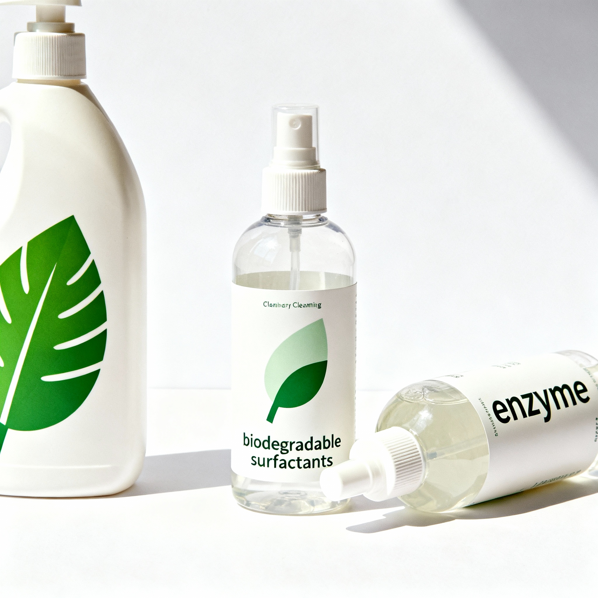Eco-friendly cleaning products with enzymes, biodegradable surfactants and bio solvents