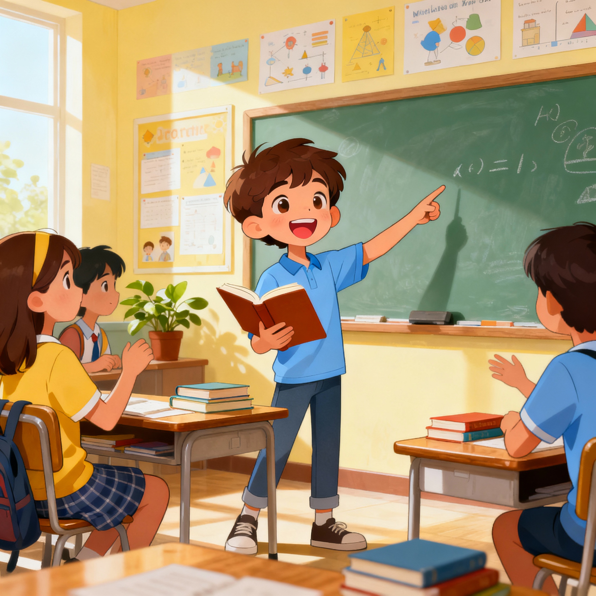 Happy child enjoying school after recovery