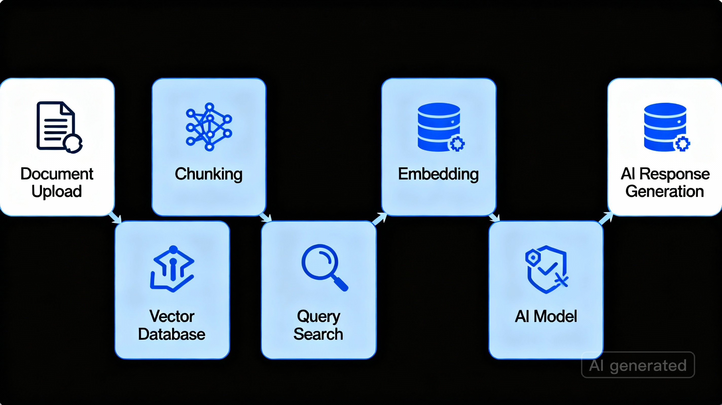 Technical diagram showing RAG workflow