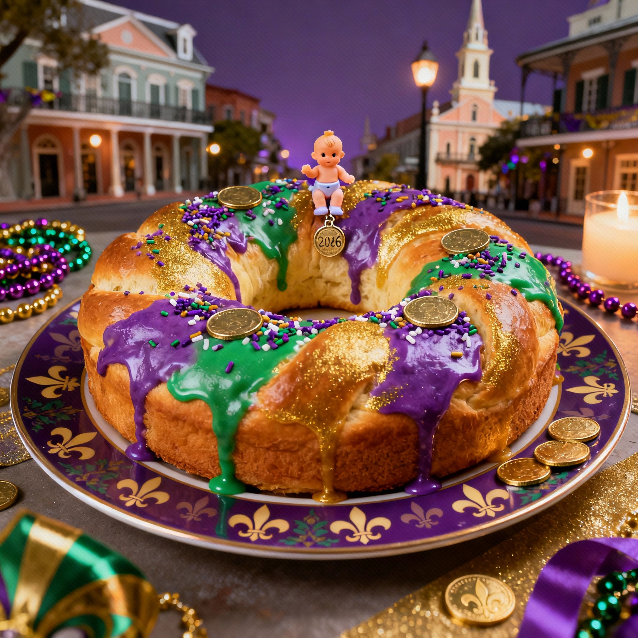 King Cake for Mardi Gras New Orleans 2026