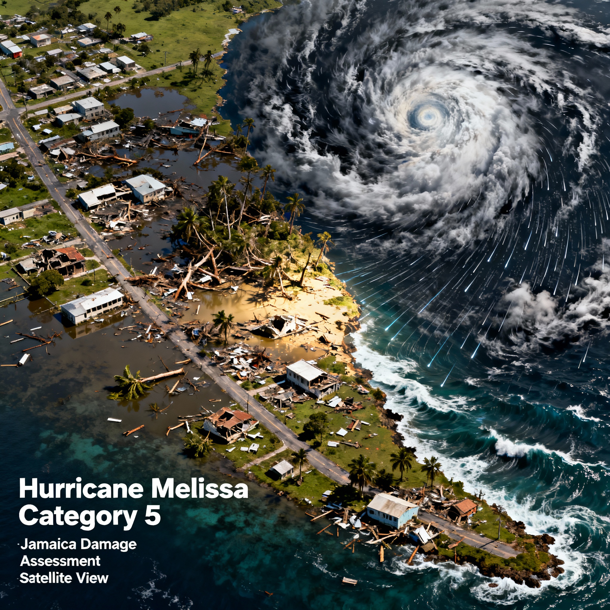 Hurricane Melissa's devastating path over Jamaica October 2025