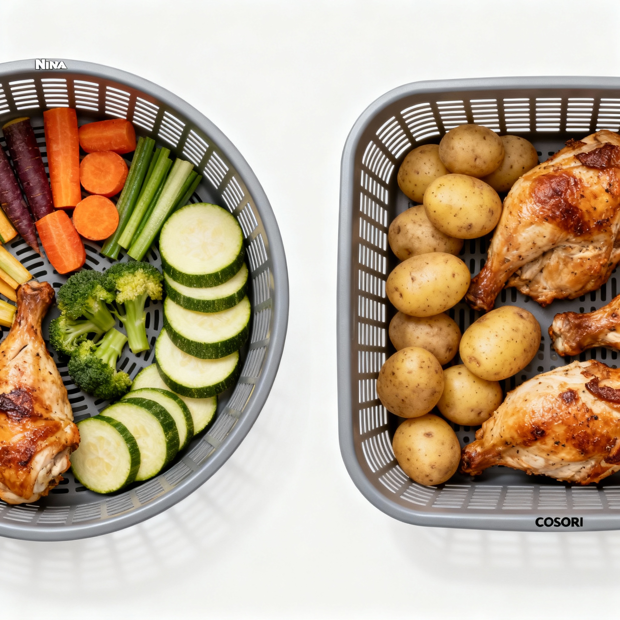 Round vs square basket comparison