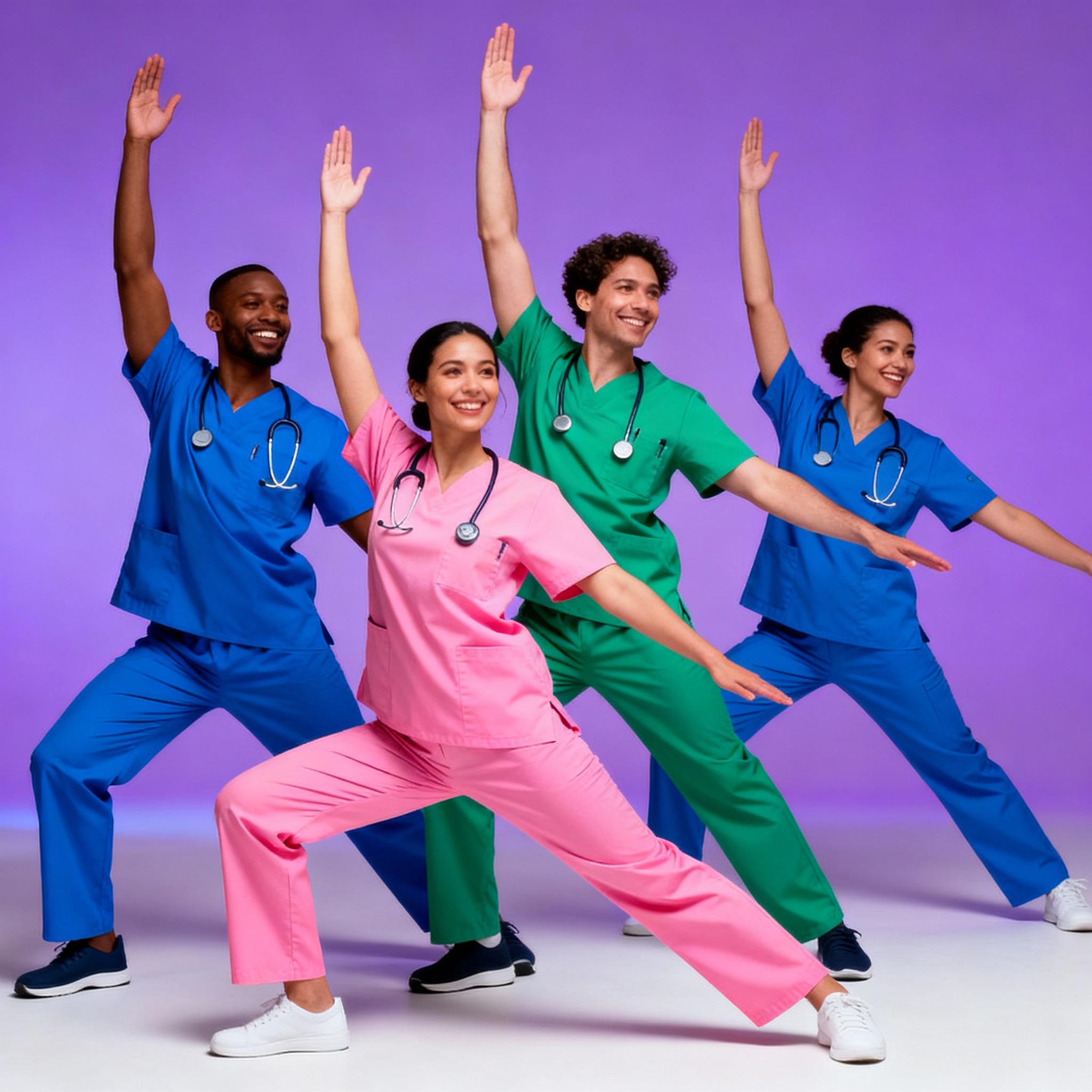 Medical professionals showing confidence and style