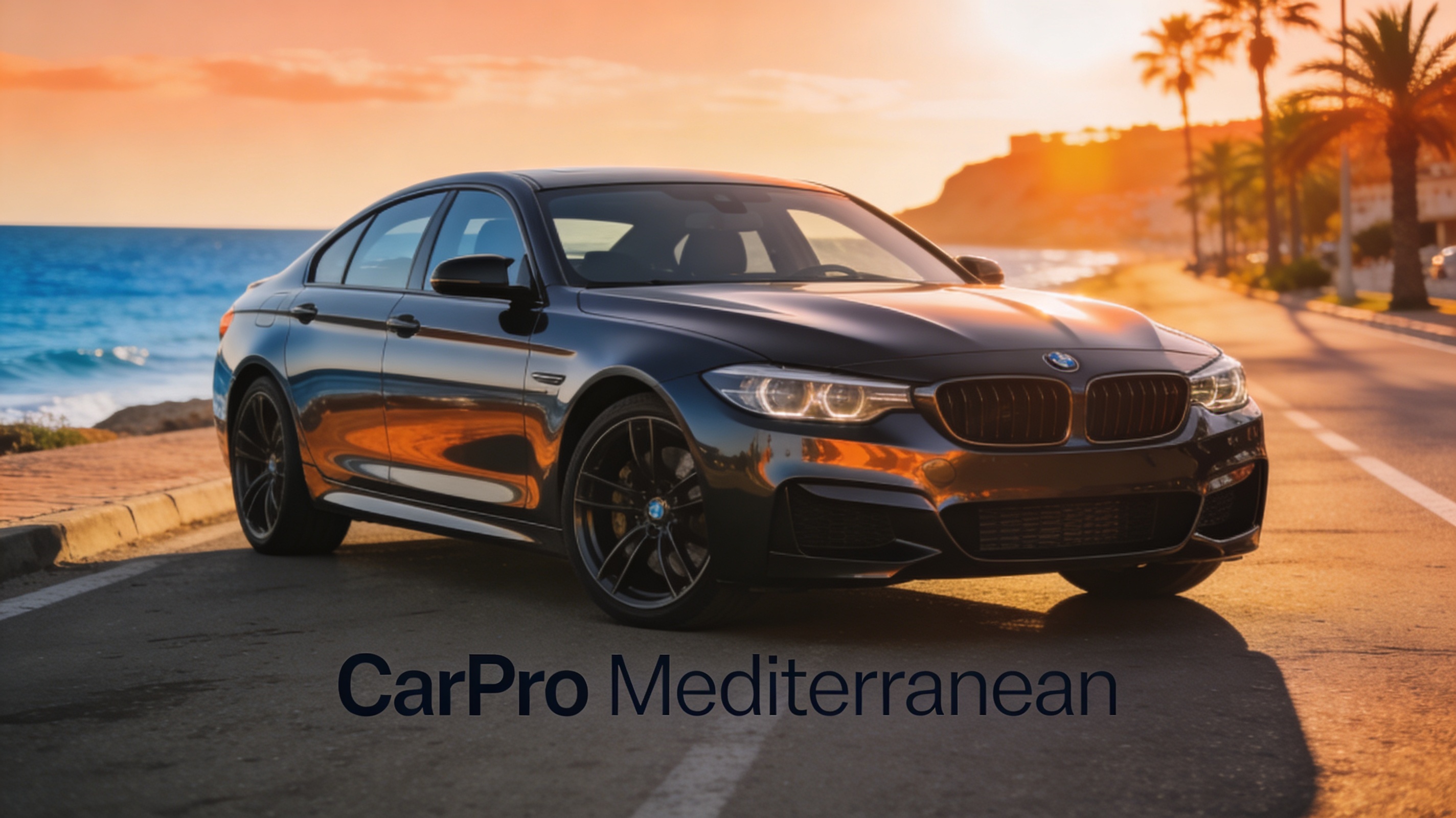 Vehículo premium en carretera mediterránea