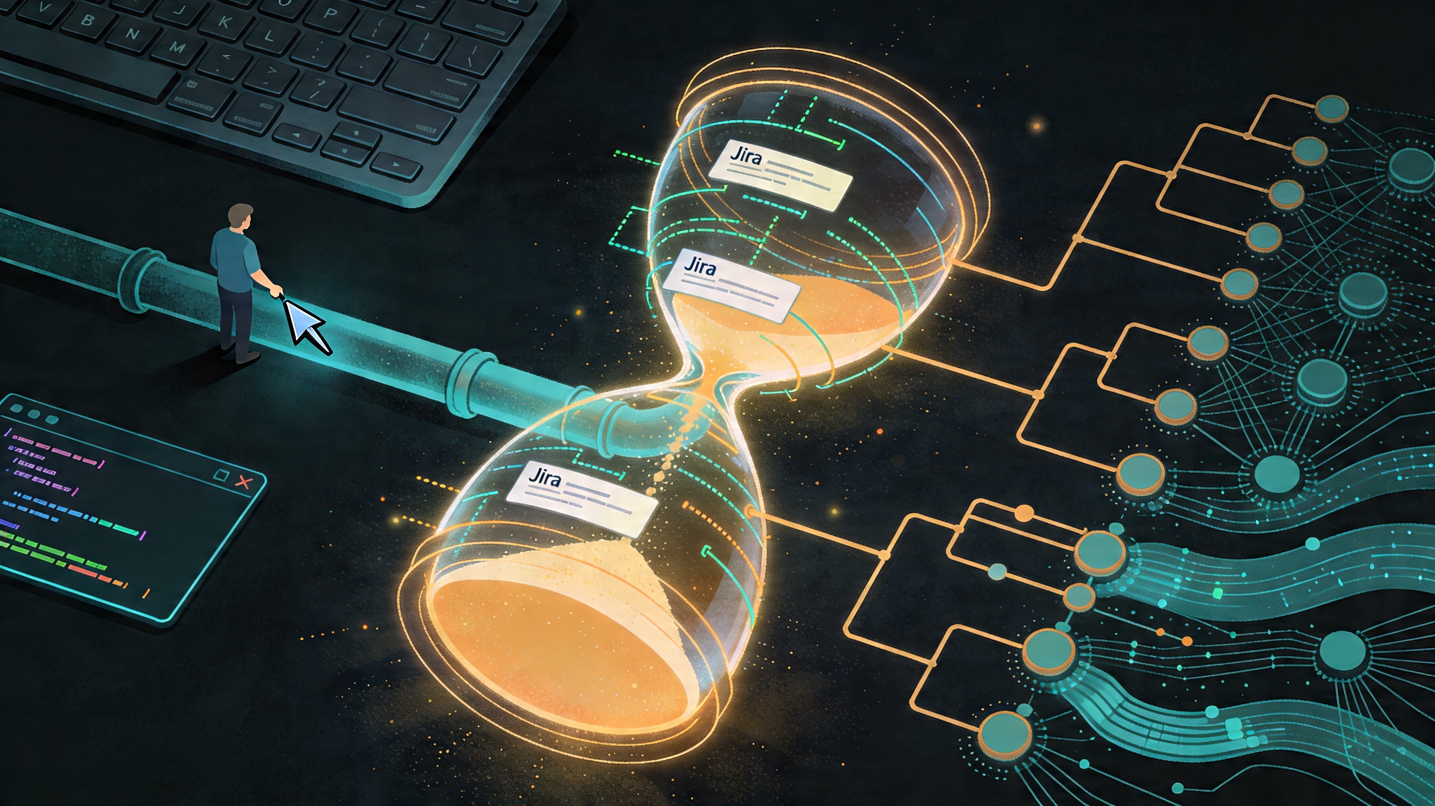 AI effort tracking and time measurement concept