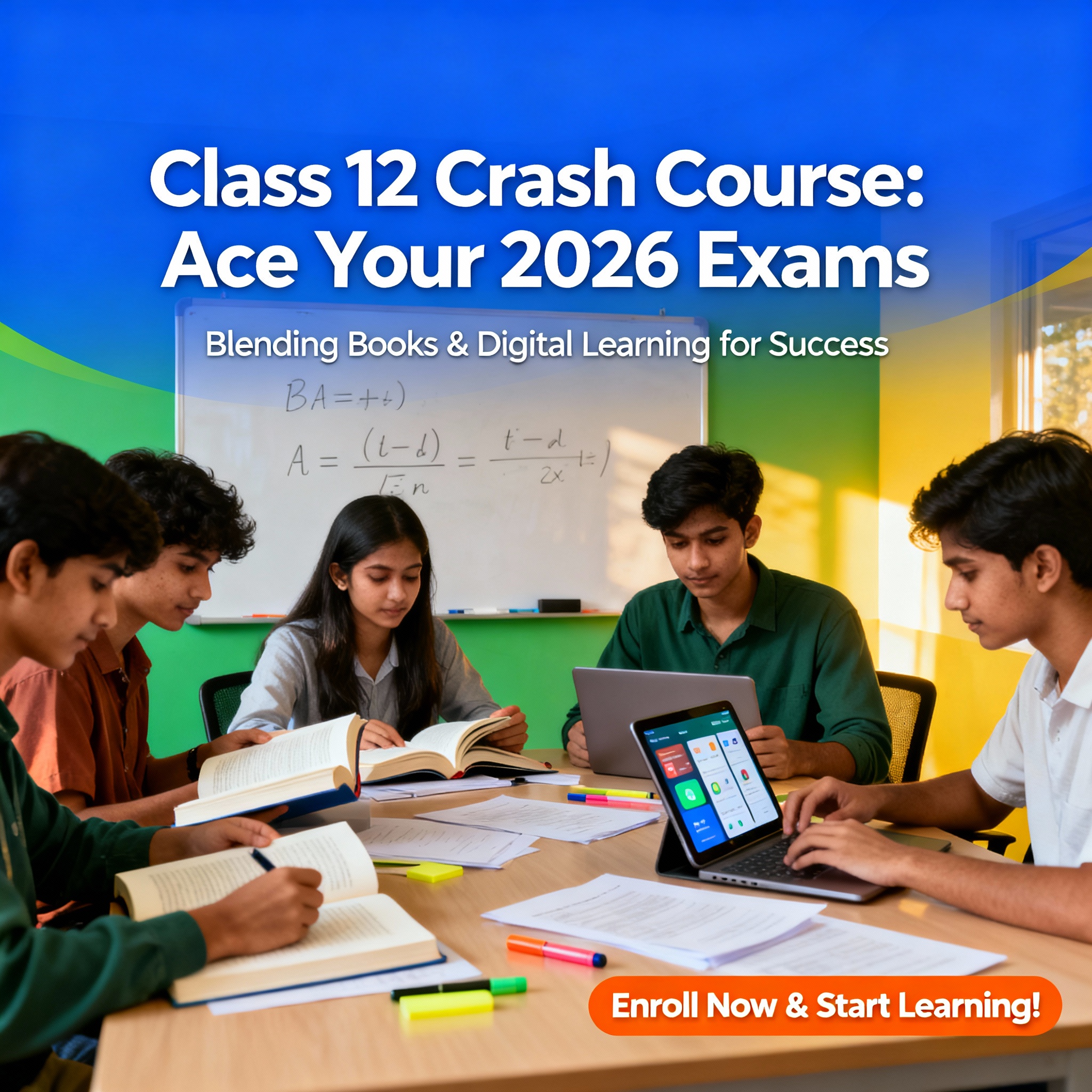 Class 12 Crash Course 2026 Exam Blog Image